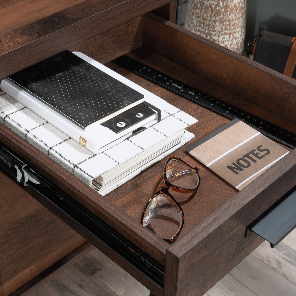 Computer Desk, Brown finish