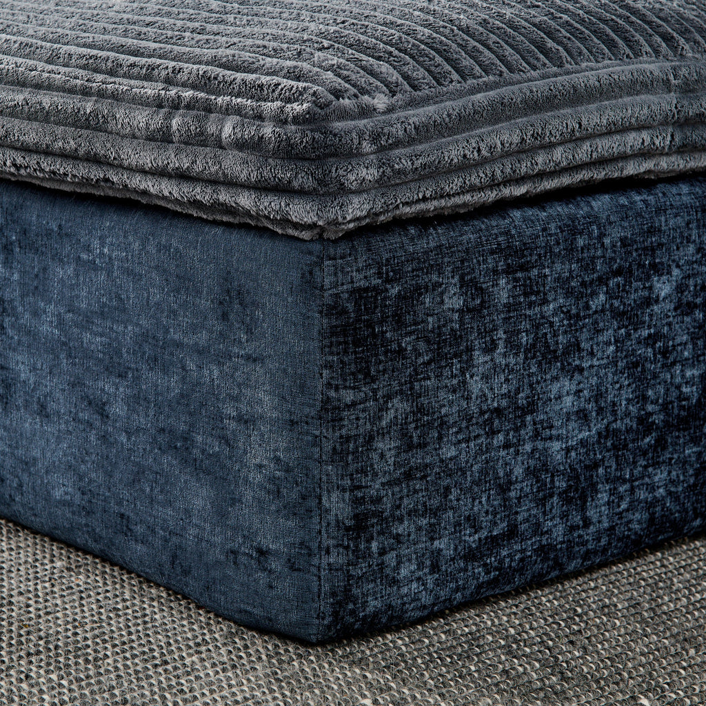 142' Cloud Sectional Couch with Comfy Chaise,U Shaped Modern Modular Sofa with Deep Seat,No Assembly Required Couch for Living Room Lounge,Blue