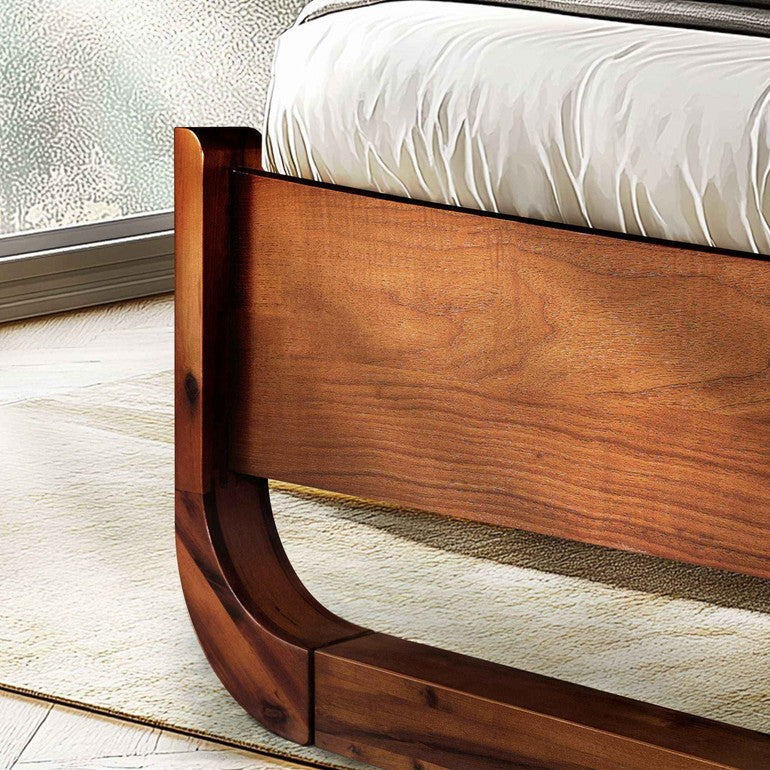 Rorns Sunset Platform Bed Frame With Headboard for Ultimate Bedroom Style
