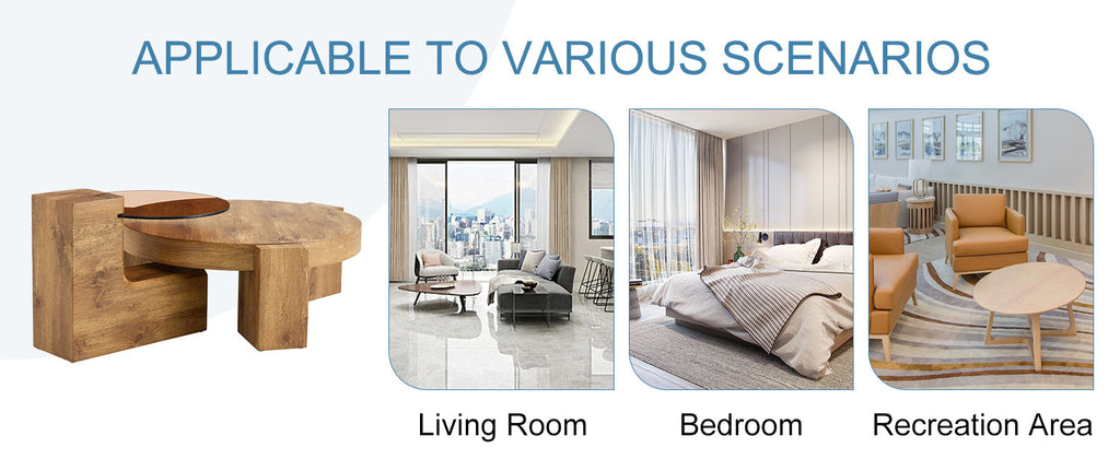 The detachable double-decker coffee table, the stylish design is more precious, and the detachable design can make the use of space more flexible and suitable for various scenes.