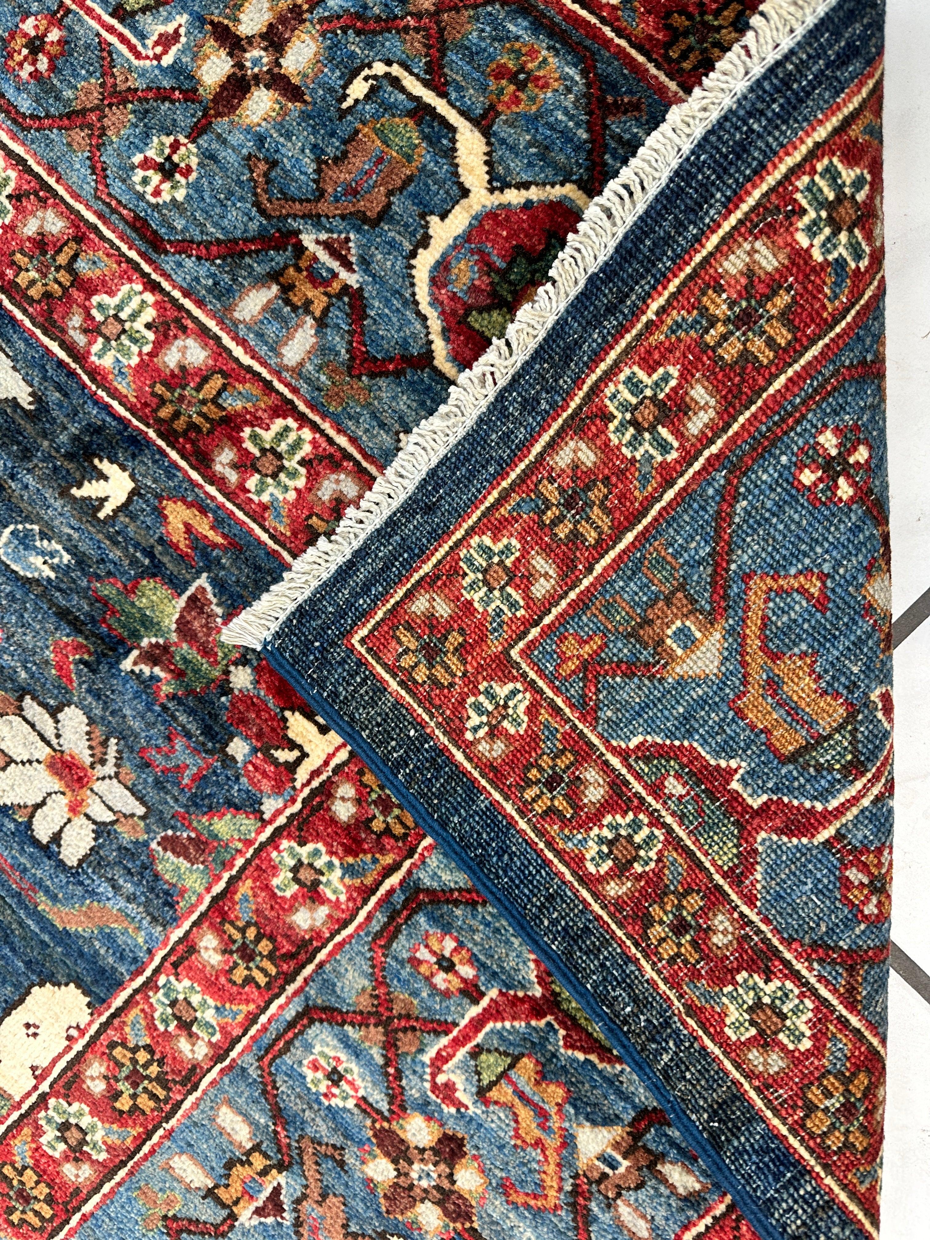Trasitional Serapi Ghazni Wool Rug – 8' x 10’ – Intricate Floral Design