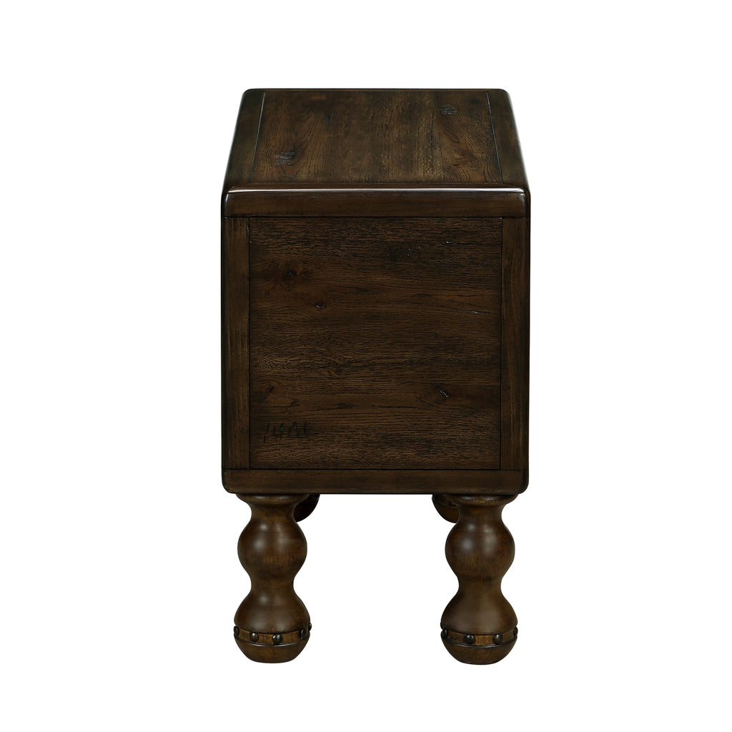 Rectangle Living Room Coffee Table Set,  3-Piece Solid Wood Living Room Table Set, 1 Coffee Table and 2 End Table, Wood Center Table Tea Table Set with Rivet Decoration Legs.Espresso