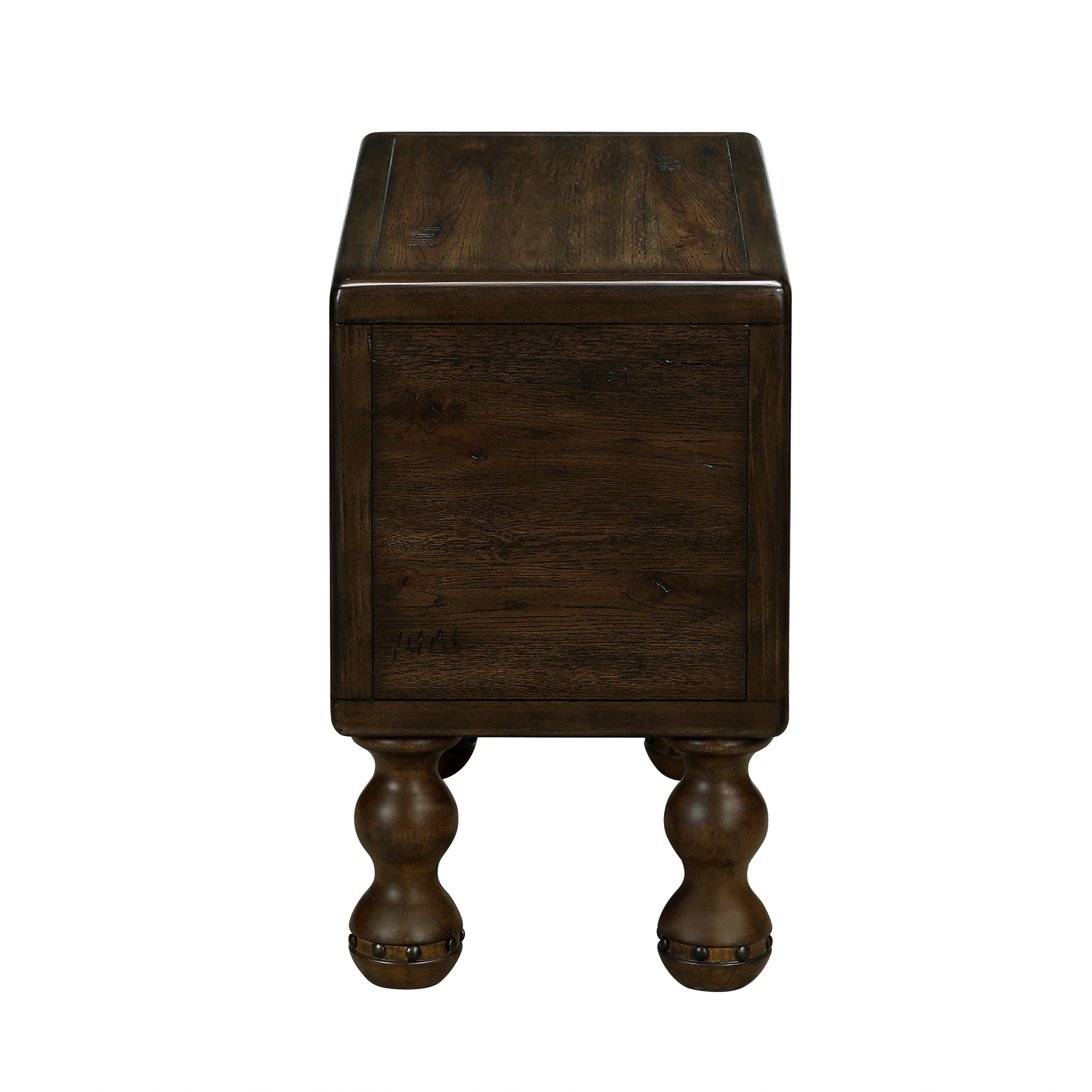 Rectangle Living Room Coffee Table Set,  3-Piece Solid Wood Living Room Table Set, 1 Coffee Table and 2 End Table, Wood Center Table Tea Table Set with Rivet Decoration Legs.Espresso