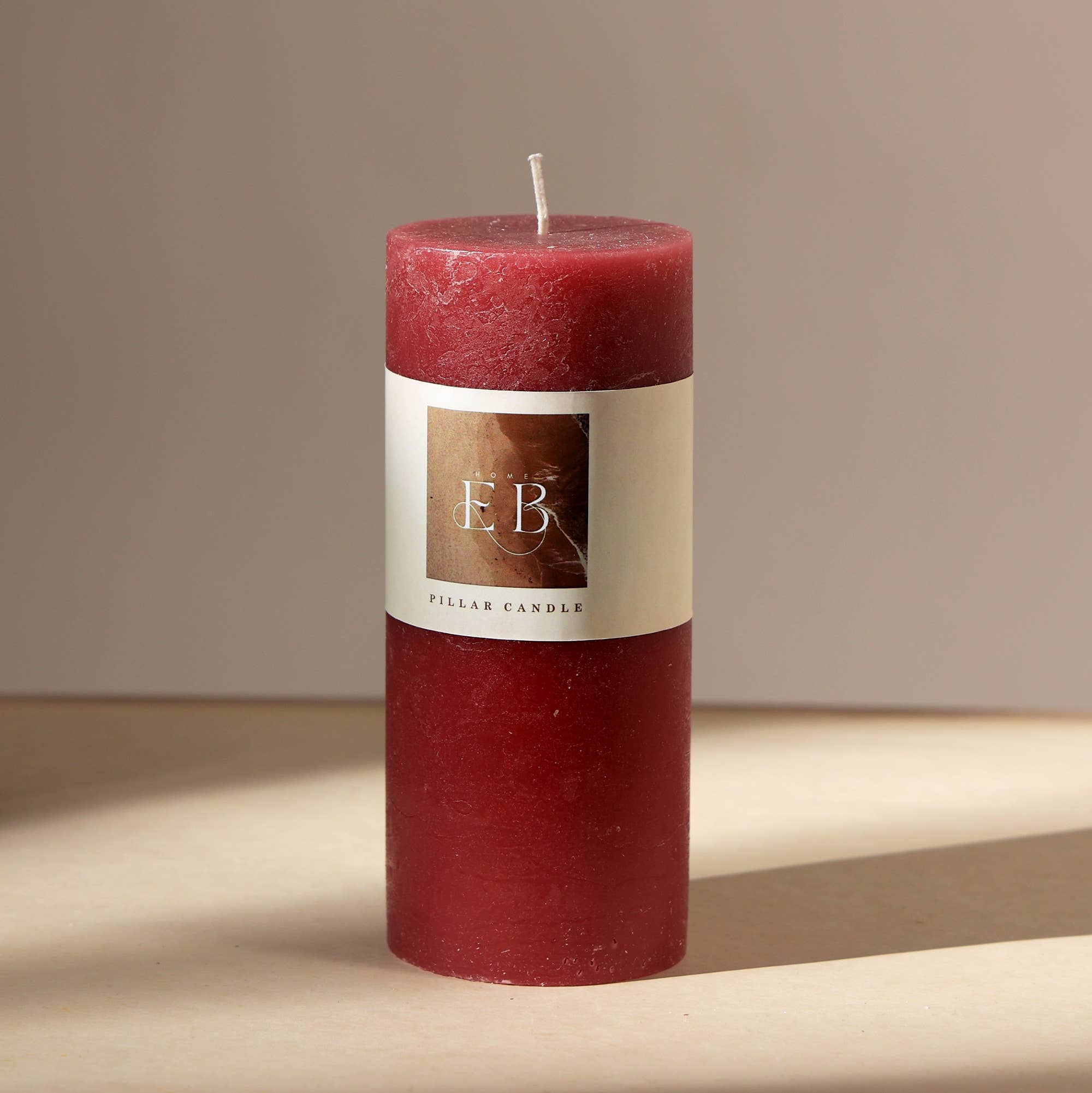 Rustic Pillar Candle (3' x 7')  Elegant & Long-Lasting Wax Candle for Home Décor  Warm Glow for Relaxation, Celebrations & Everyday Use  Perfect for Centerpieces, Lanterns & Gifting