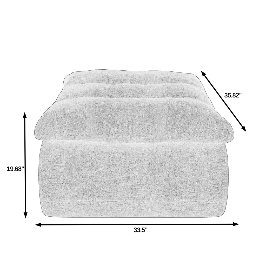 Lazy Floor Sofa,Modern armless and backless sofa chair,Comfy Accent Bean Bag Couch,suitable for living room bedroom office-Orange