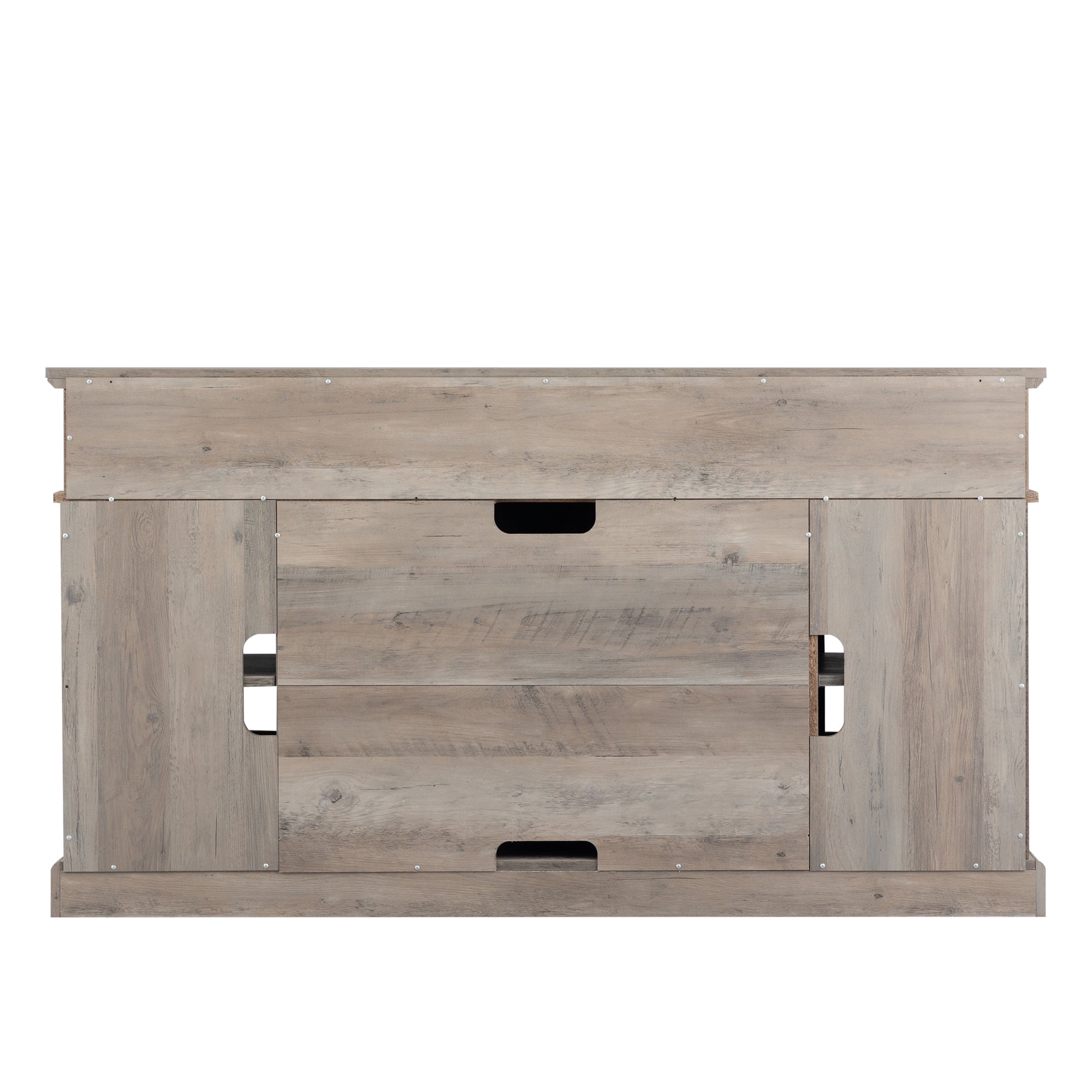 TVstand,media console,storage cabinet,entertainment center,with electronicfireplace,Install theLEDBluetooth band,using the latest infrared heating technology,electronic flame beautiful,safe color:Gray