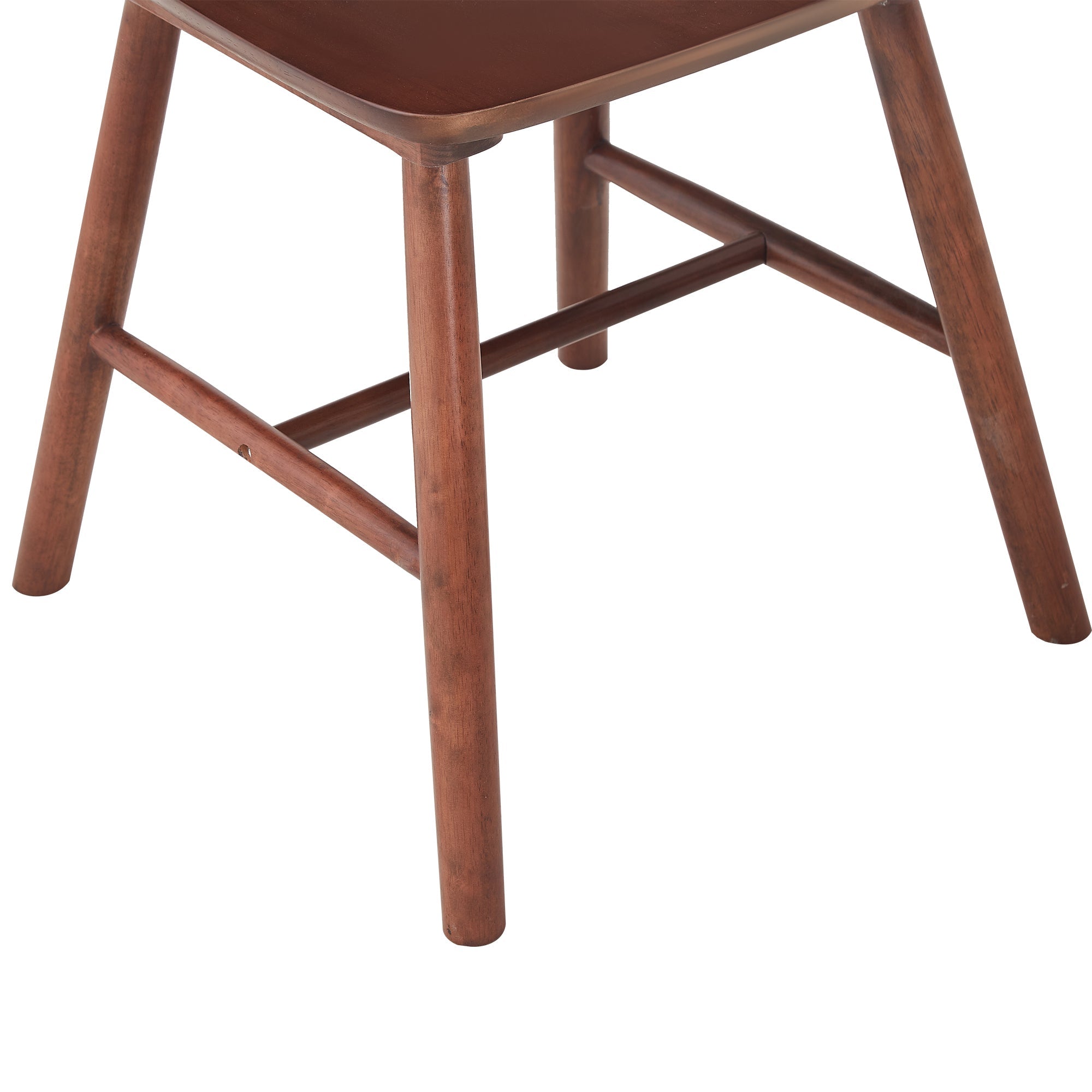 4 pieces of dining chair, Walnut, rubber wood material, dining chair, solid wood chair, solid wood dining table chair, living room chair, simple and natural