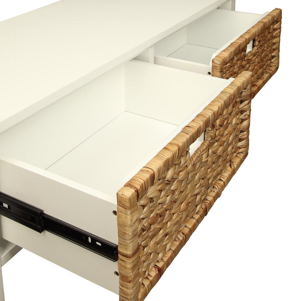 Flavius White Finish Console Table