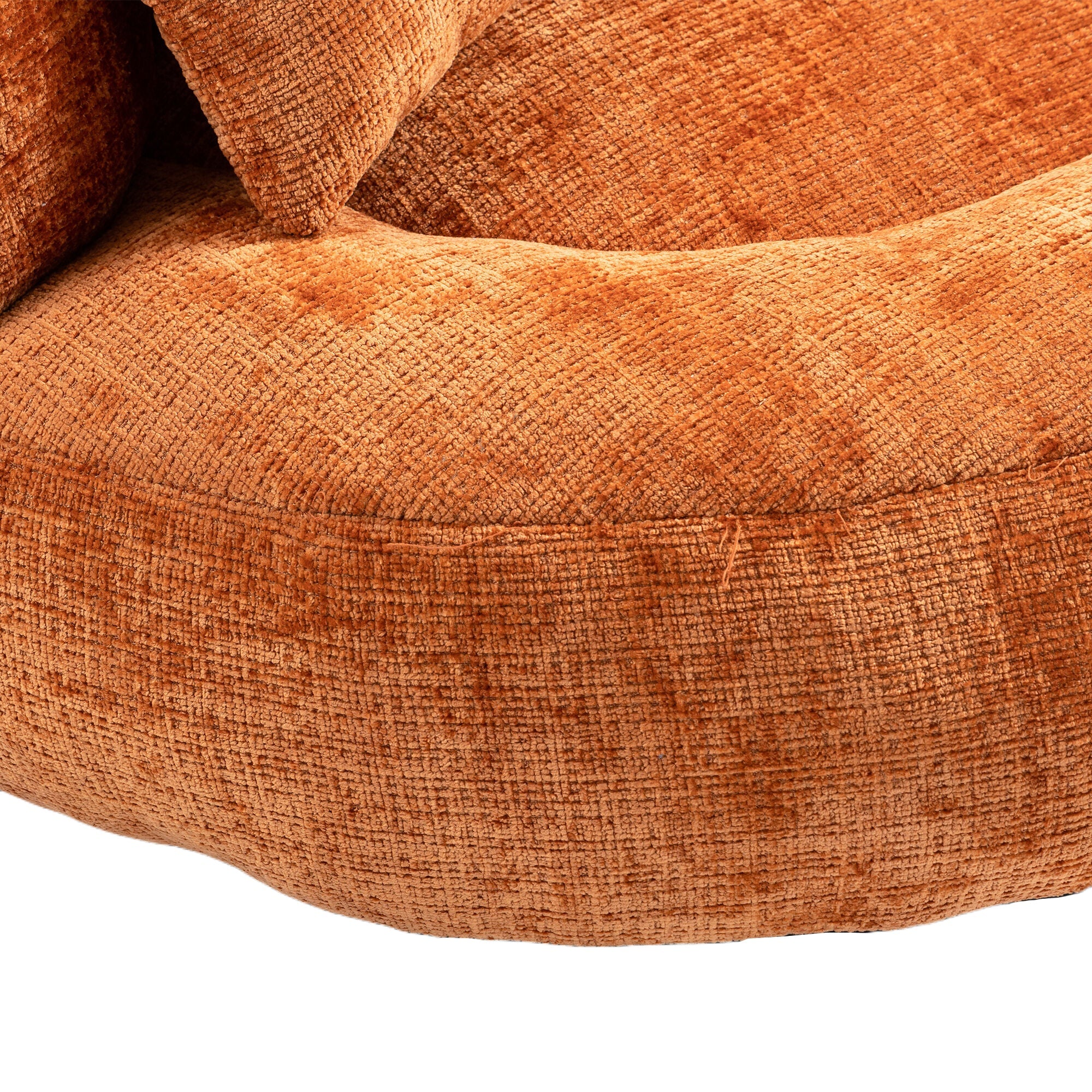 Lazy Sofa Durable Comfort Lounger High Back Bean Bag Chair for Adults and Kids, Indoor & Outdoor, Orange Chenille