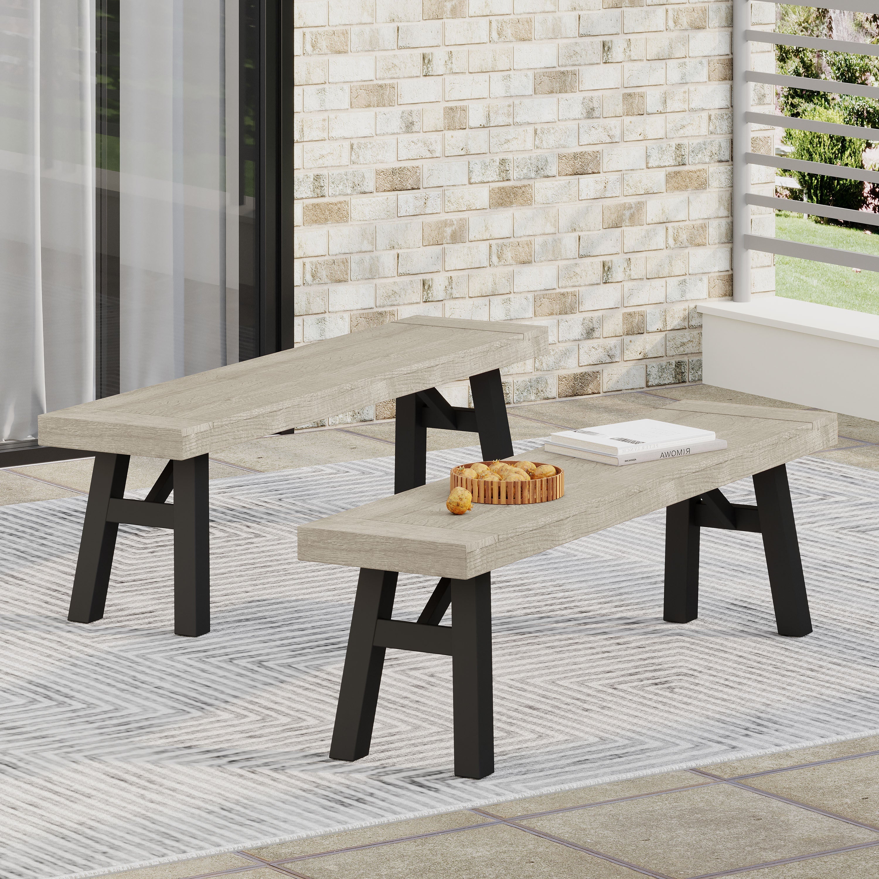 BETTINA DINING SET-GRAY (3 PCS)