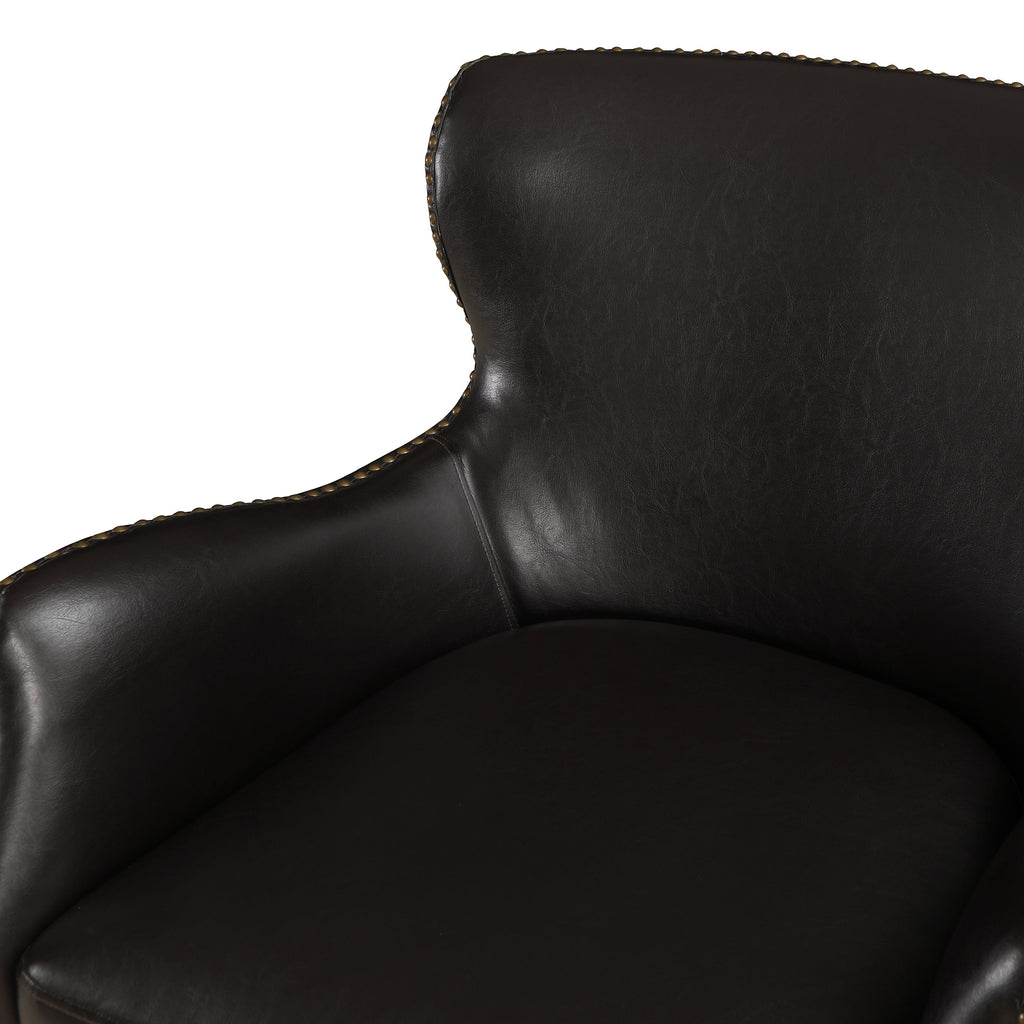 Daniela Deep Brown High Leg Slope Arm Chair