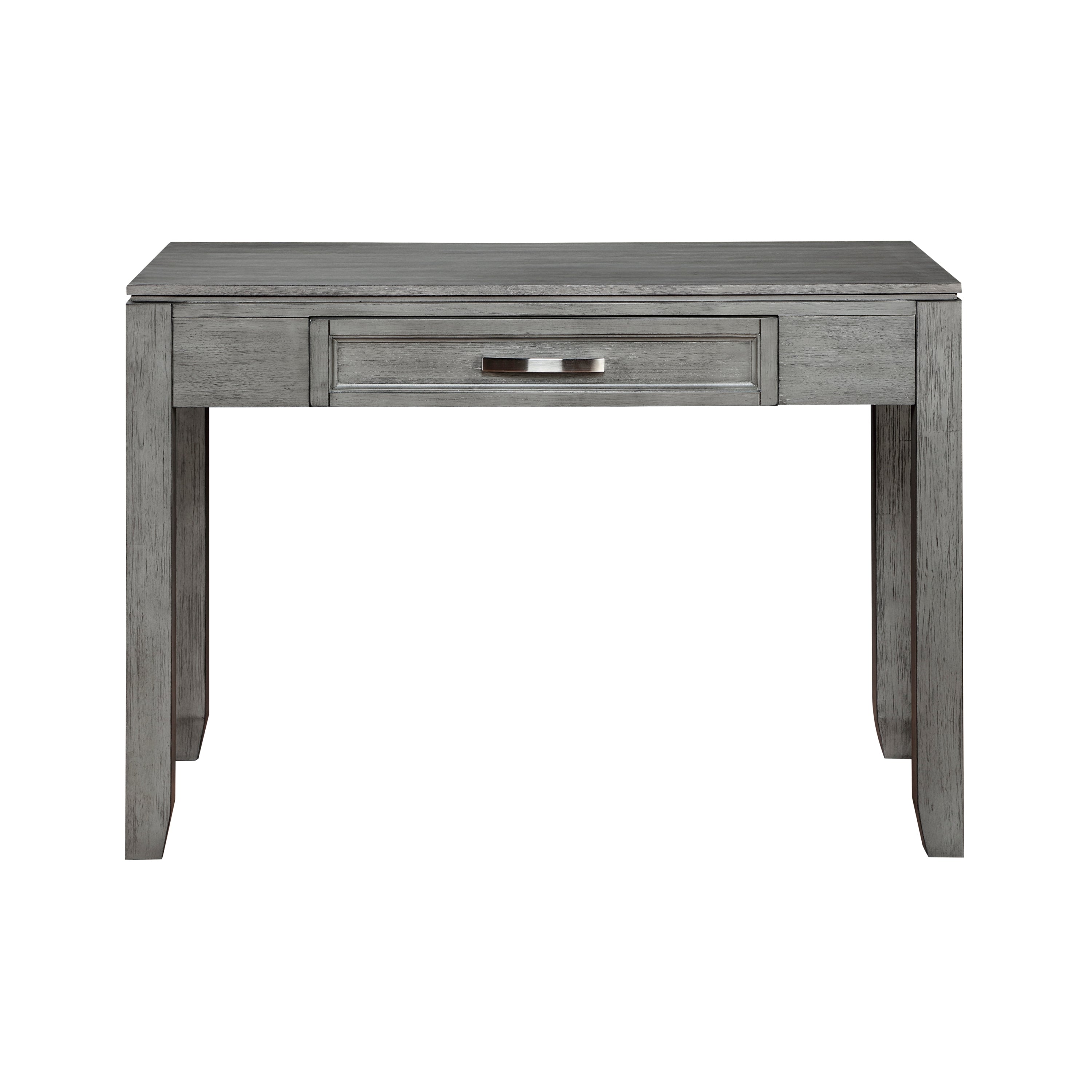 Gray Finish Writing Desk with Drawer Wooden Furniture 1pc