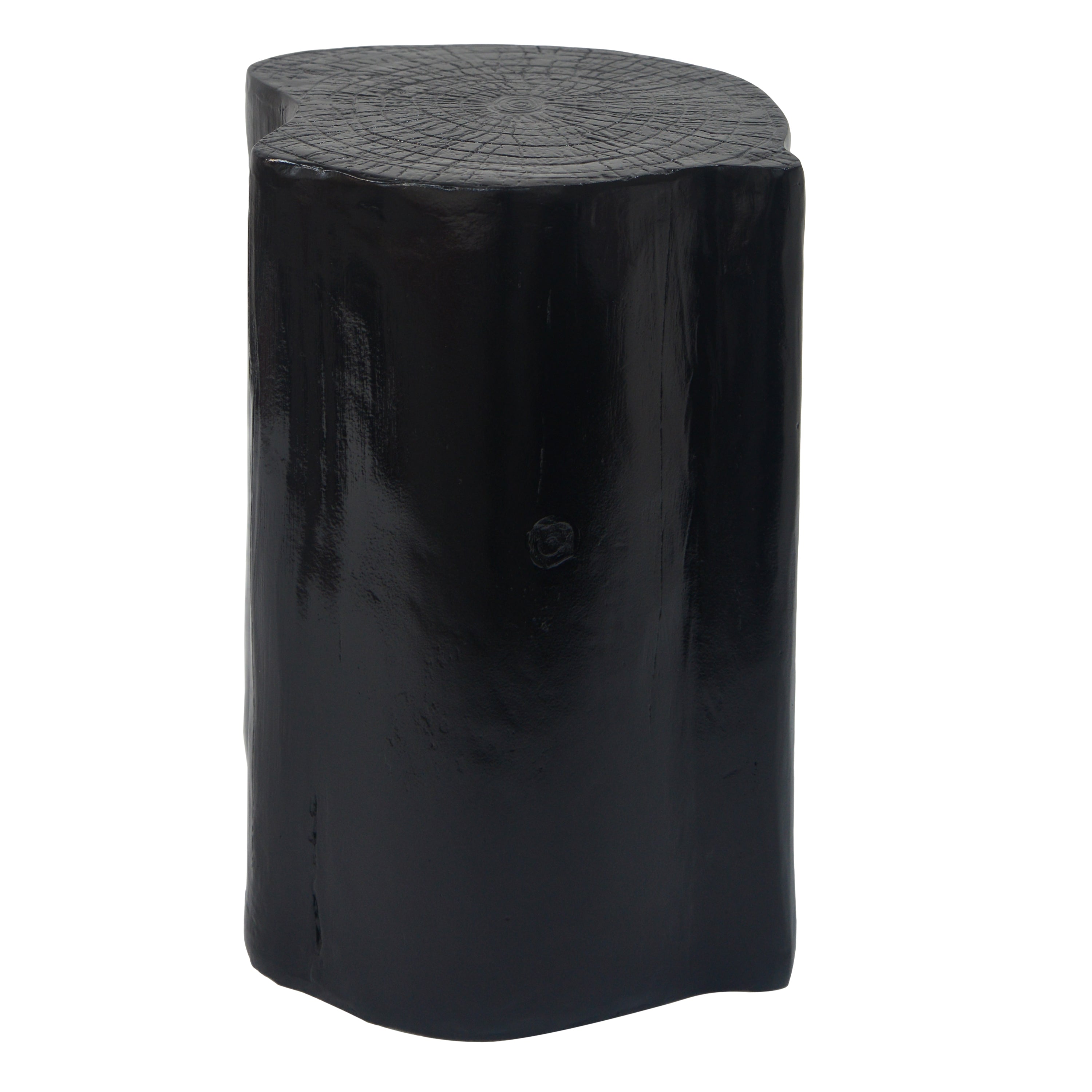 2-in-1 Irregular MGO End Table, Split Design, Small Space Friendly,Indoor Outdoor Use,Black Color