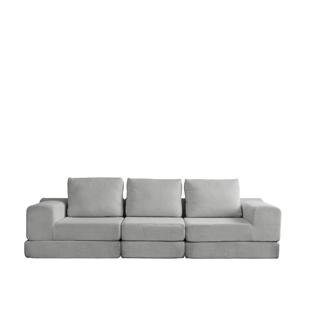 108'' Modular Sectional 3-Seater Cloud Sofa,Corduroy Convertible Sofa Bed