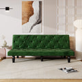 Sofa Magic: 66" Green Velvet Sofa Bed Transforms into a Comfortable Sleeping Space, Perfect for Family Living Rooms, Apartments, and Bedrooms