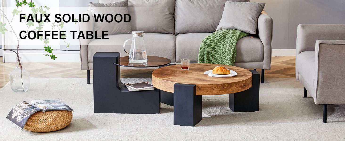 The detachable double-decker coffee table, the stylish design is more precious, and the detachable design can make the use of space more flexible and suitable for various scenes.