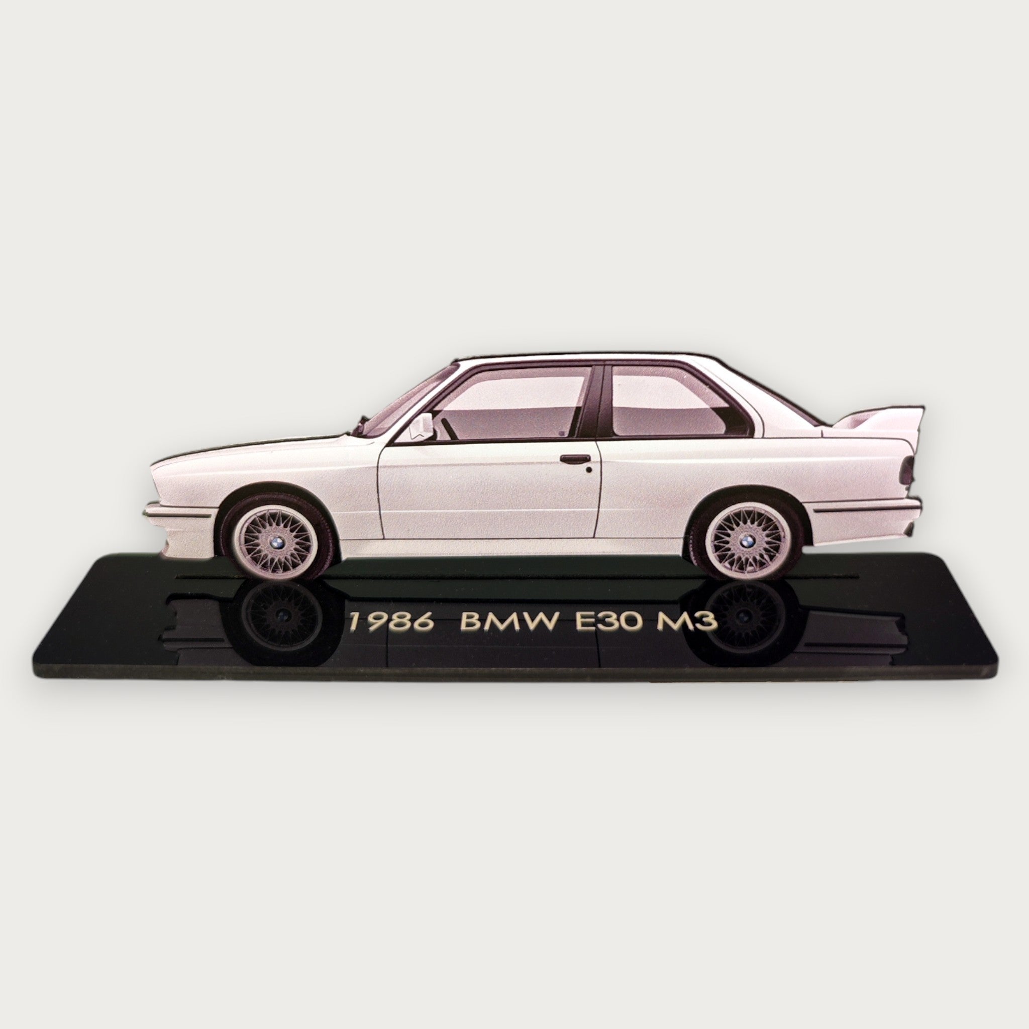 1986  BMW E30 M3 (2) Metal Car Wall Art, Color 2D Diecast Car Decor, Silhouette Metal Wall Art, Gift For Car Lovers, Detailed Color Metal Car
