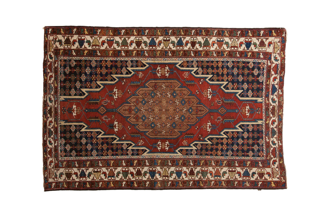 4x6.5 Vintage Fine Hamadan Rug