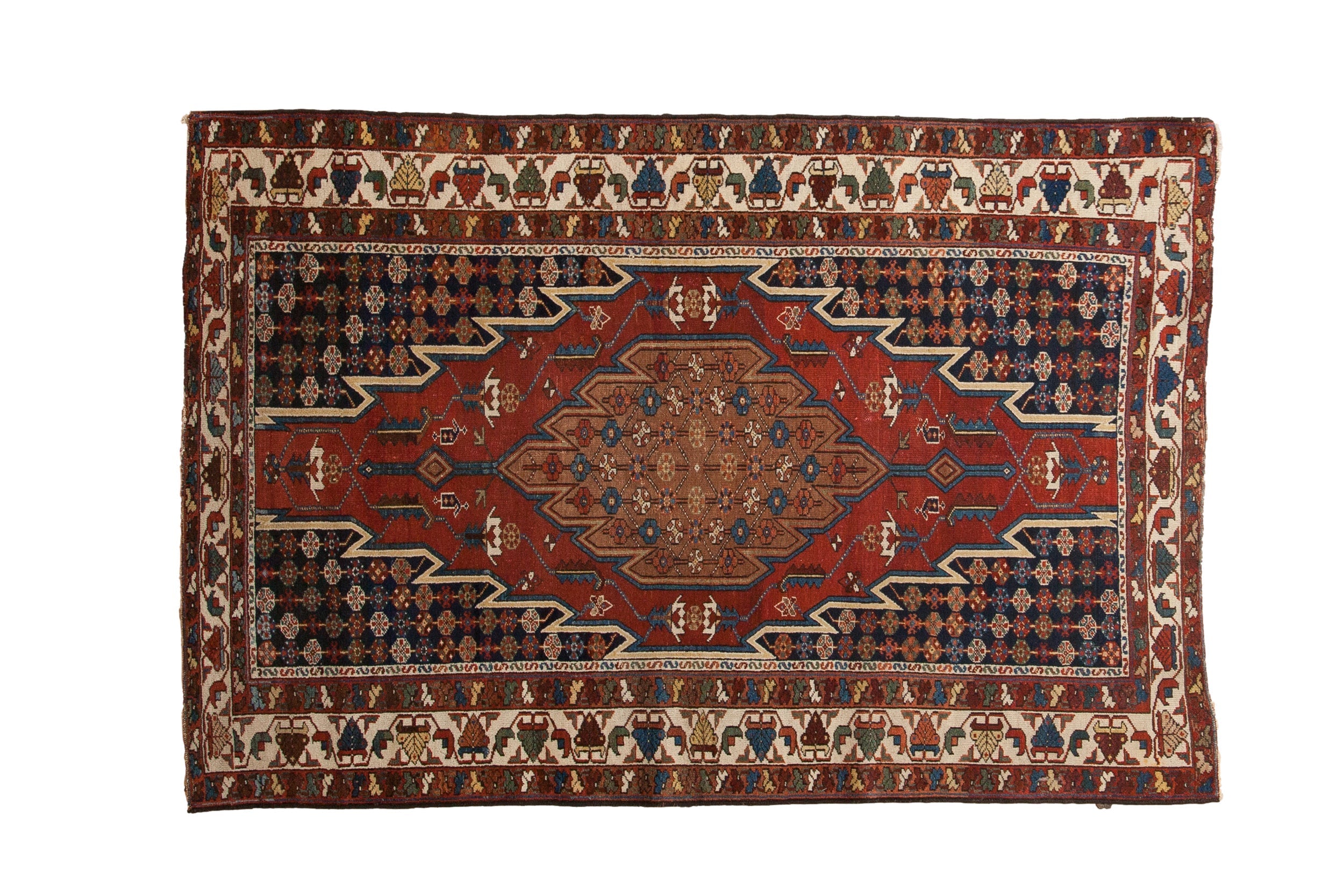 4x6.5 Vintage Fine Hamadan Rug