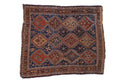 4x4.5 Antique Qashqai Square Rug