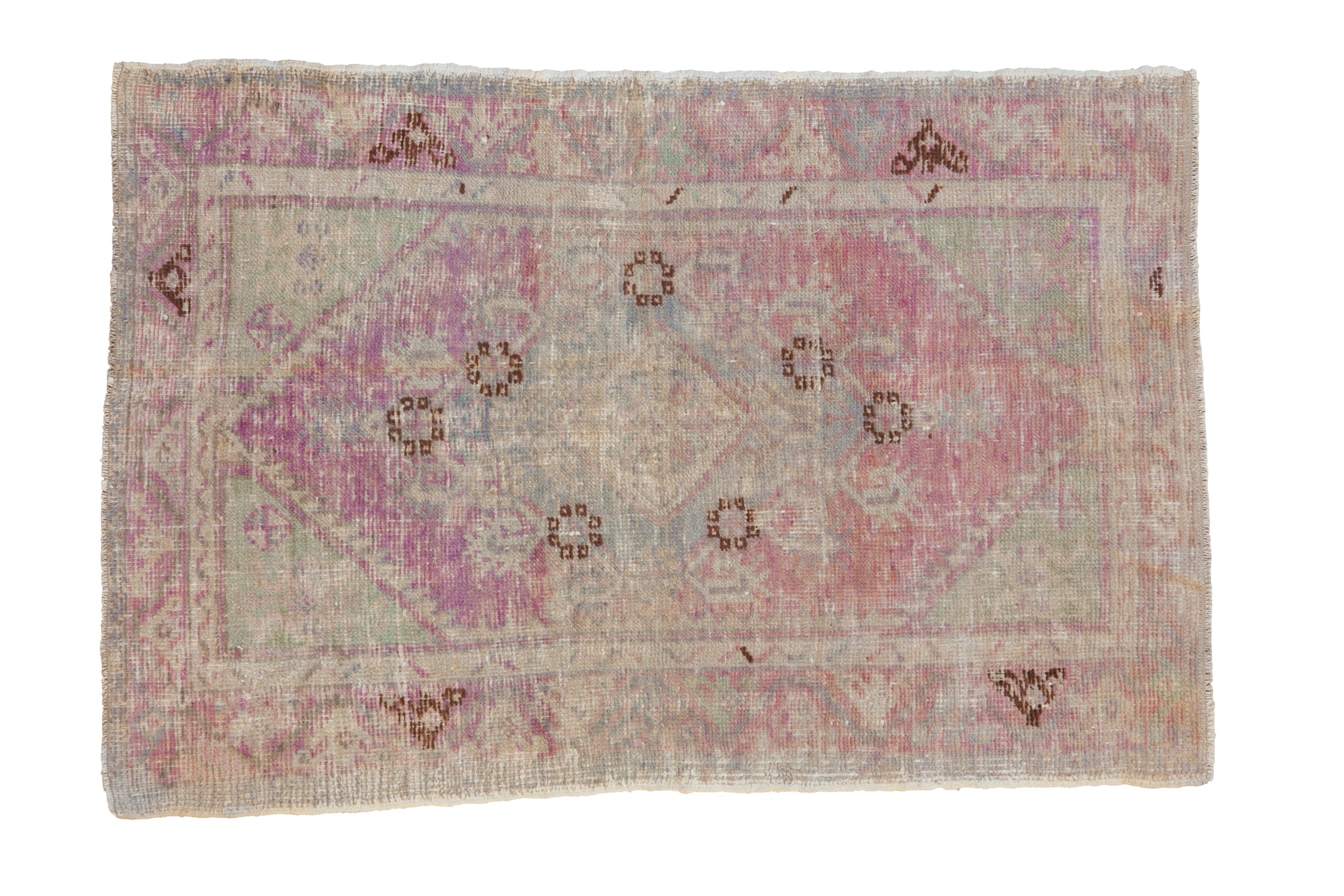 2.5x4 Vintage Distressed Oushak Rug