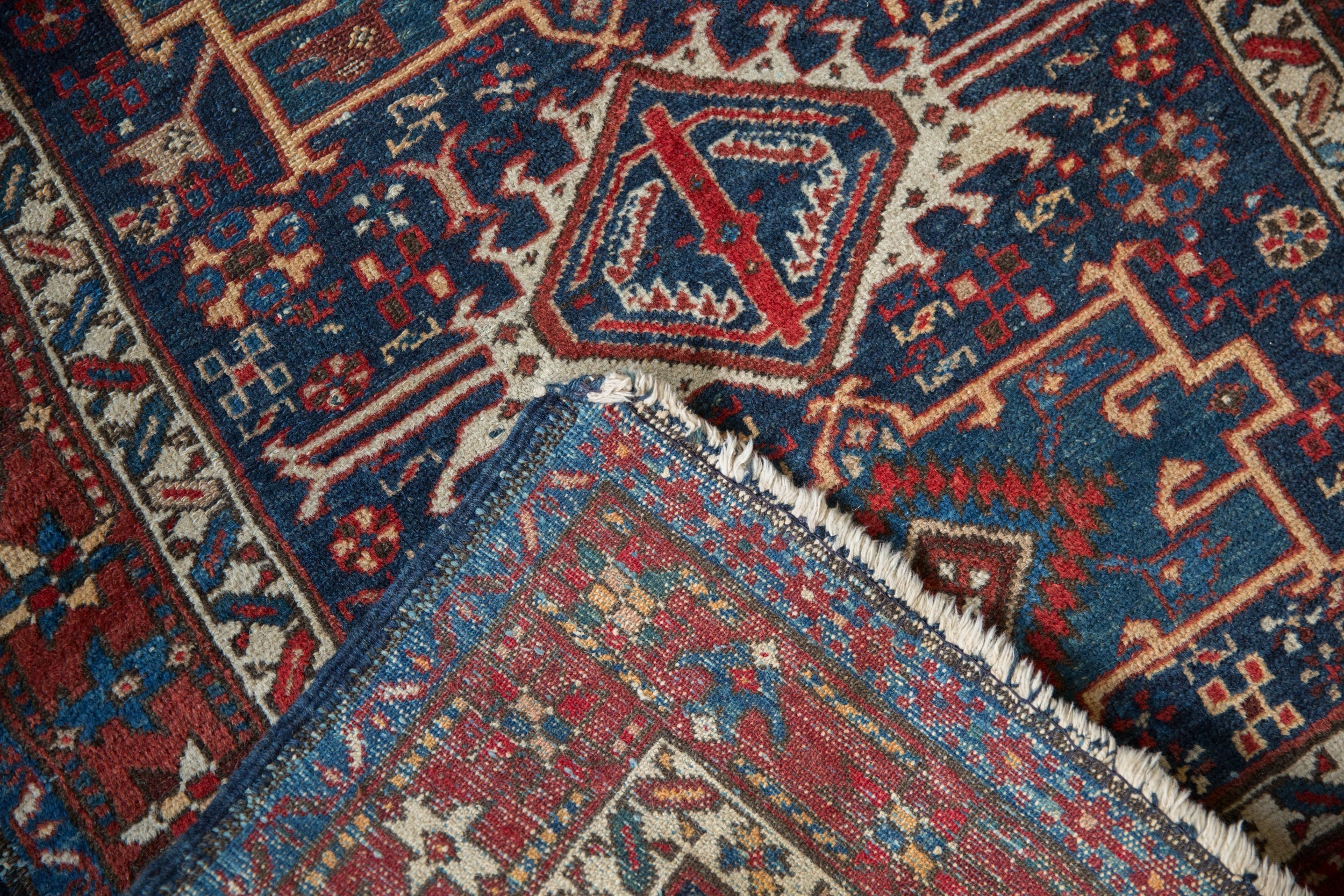 3.5x4.5 Vintage Karaja Square Rug