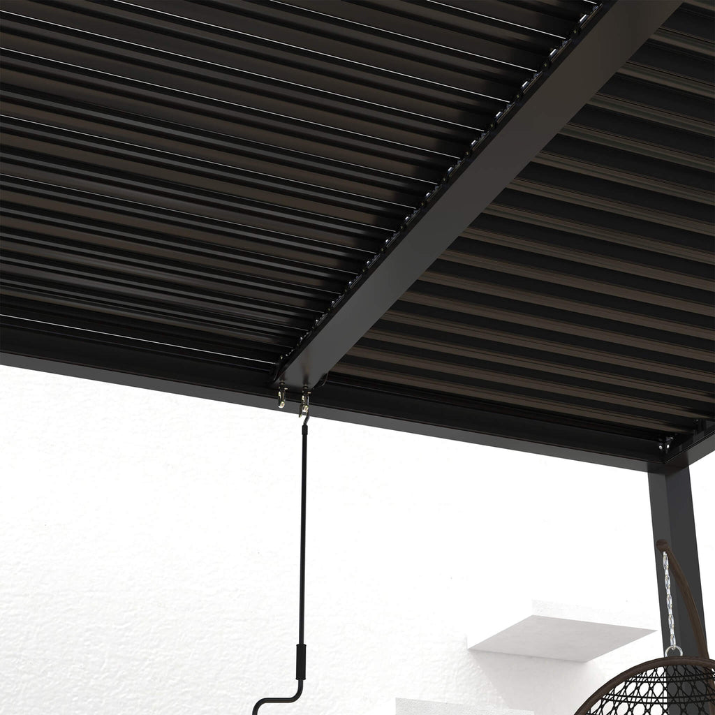 [10X19FT] Premium Powder-Coated Aluminum Pergola With Adjustable Louvers (SAK78345)