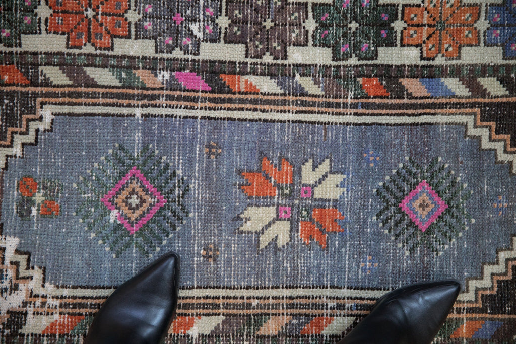 2.5x5 Vintage Distressed Oushak Rug Runner