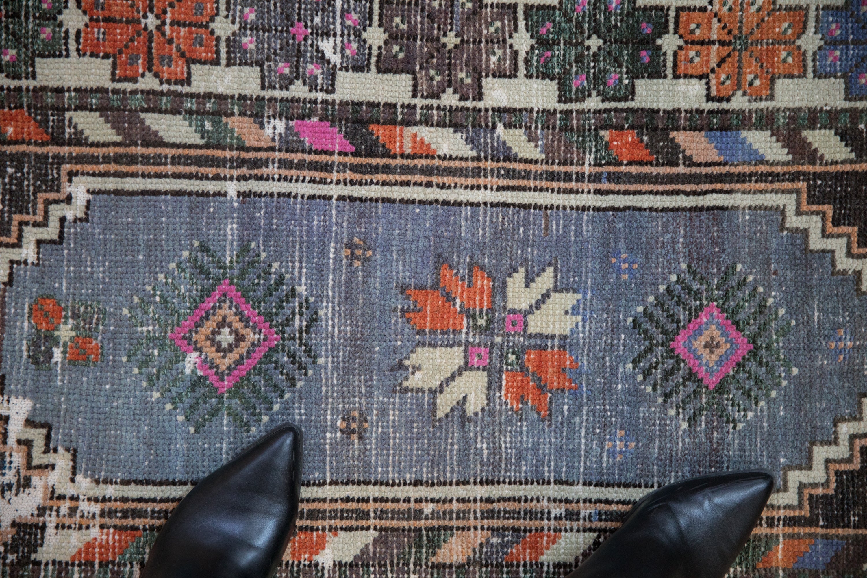 2.5x5 Vintage Distressed Oushak Rug Runner