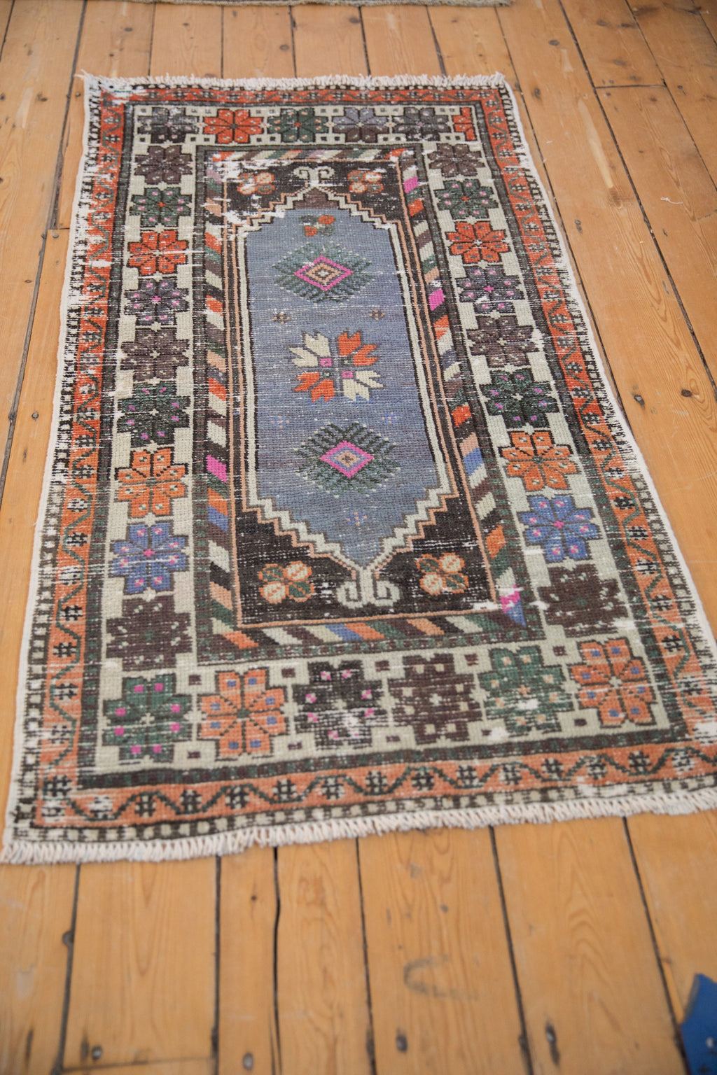 2.5x5 Vintage Distressed Oushak Rug Runner