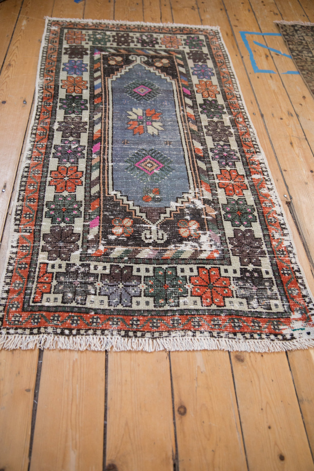 2.5x5 Vintage Distressed Oushak Rug Runner
