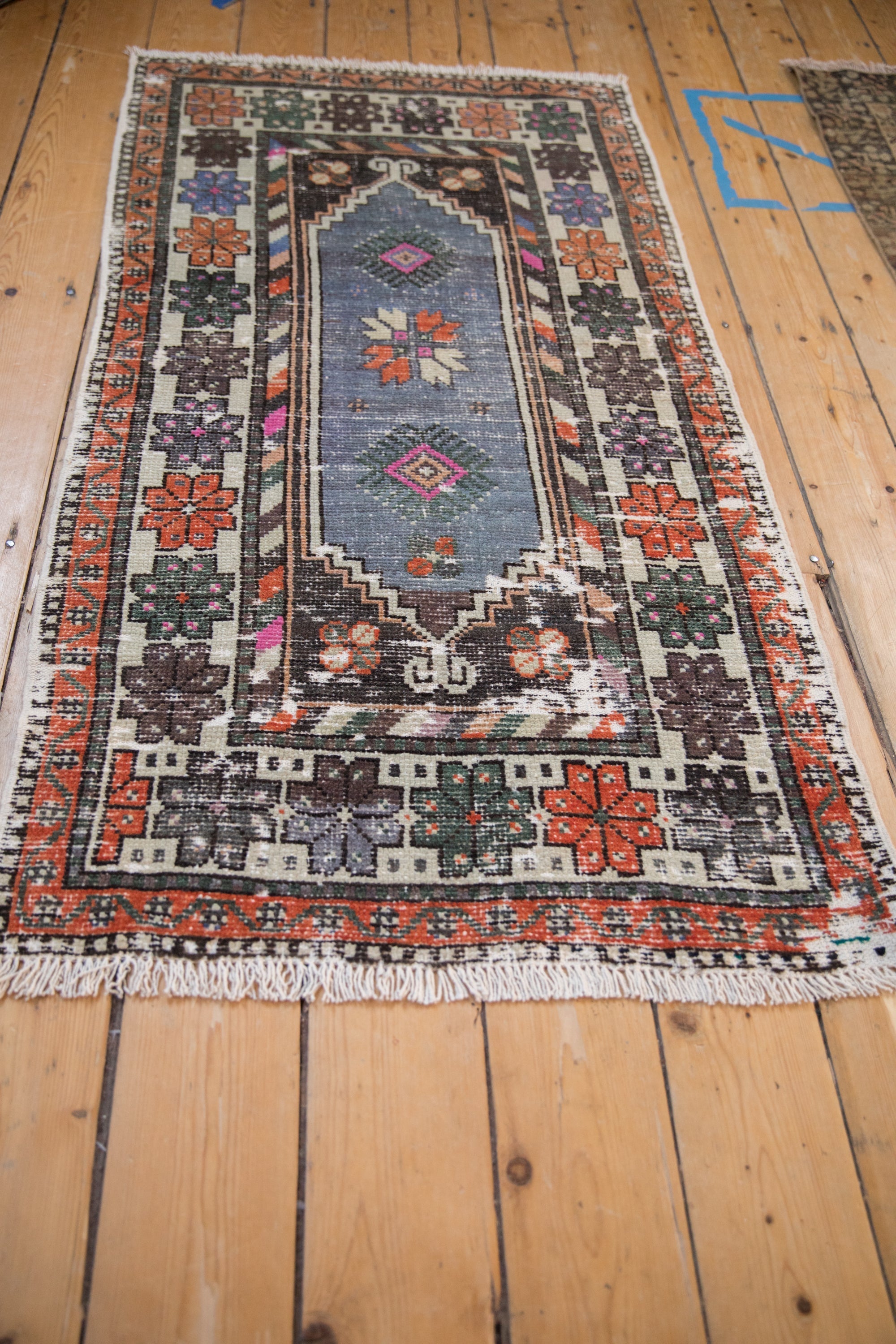 2.5x5 Vintage Distressed Oushak Rug Runner