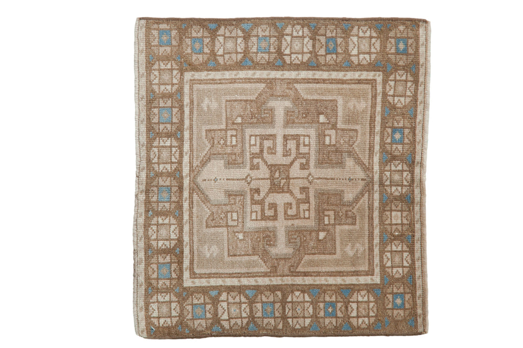 2x2.5 Vintage Distressed Oushak Square Rug Mat