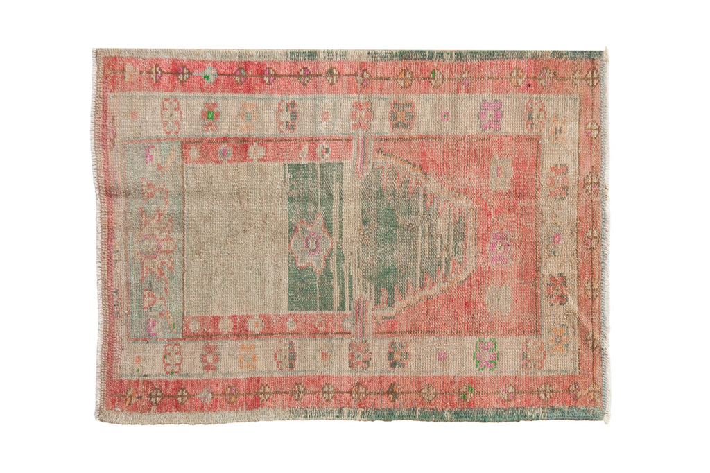 2.5x3.5 Vintage Distressed Oushak Rug