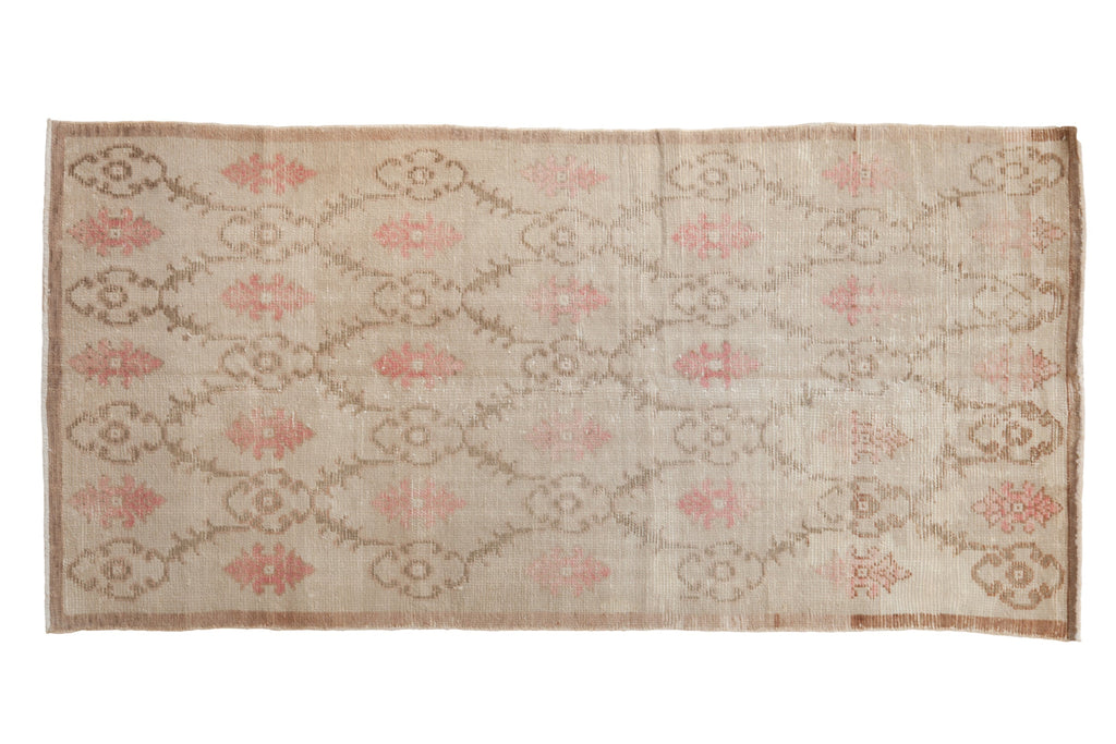 3x6.5 Vintage Distressed Oushak Rug Runner
