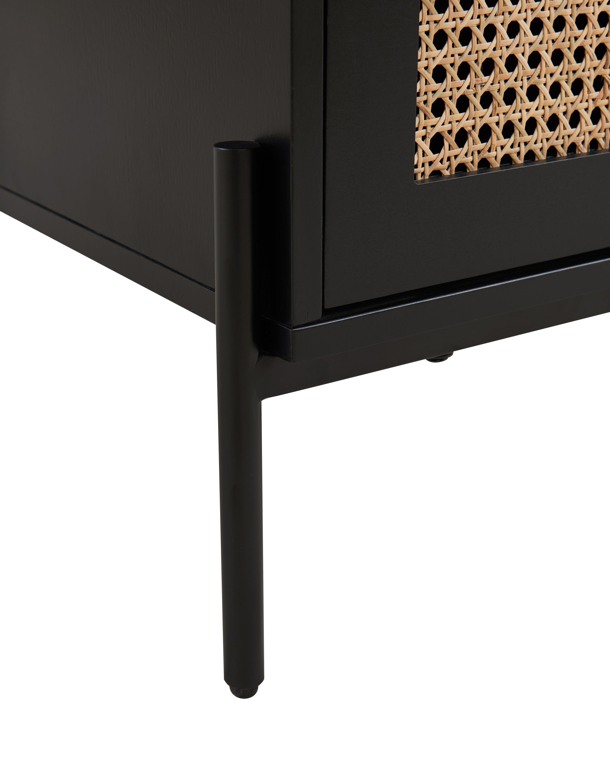 Rattan Storage Cabinet with 3 Large Drawers, Boho Mid-Century Wooden Nightstand Drawer Dresser, Sideboard Buffet Cabinet with Storage for Living Room Dining Room Hallway Bedroom, 30×15.8×30 Inches