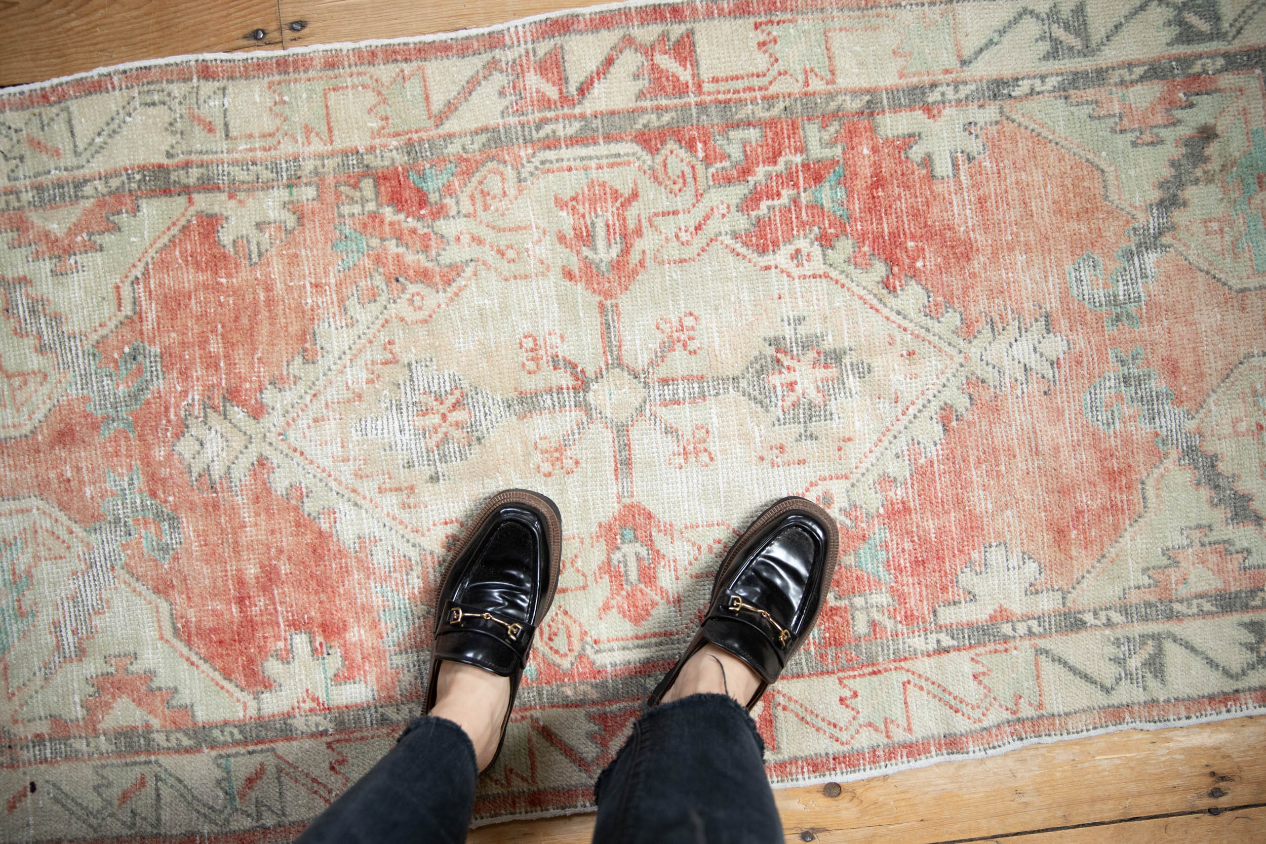 2.5x5 Vintage Distressed Oushak Rug Runner
