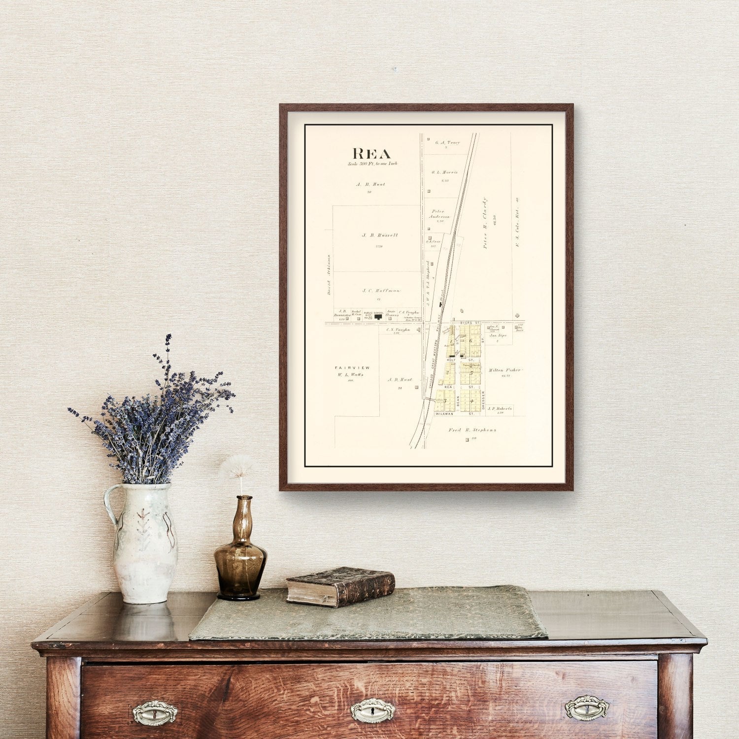 Vintage Map of Rea, Missouri 1909
