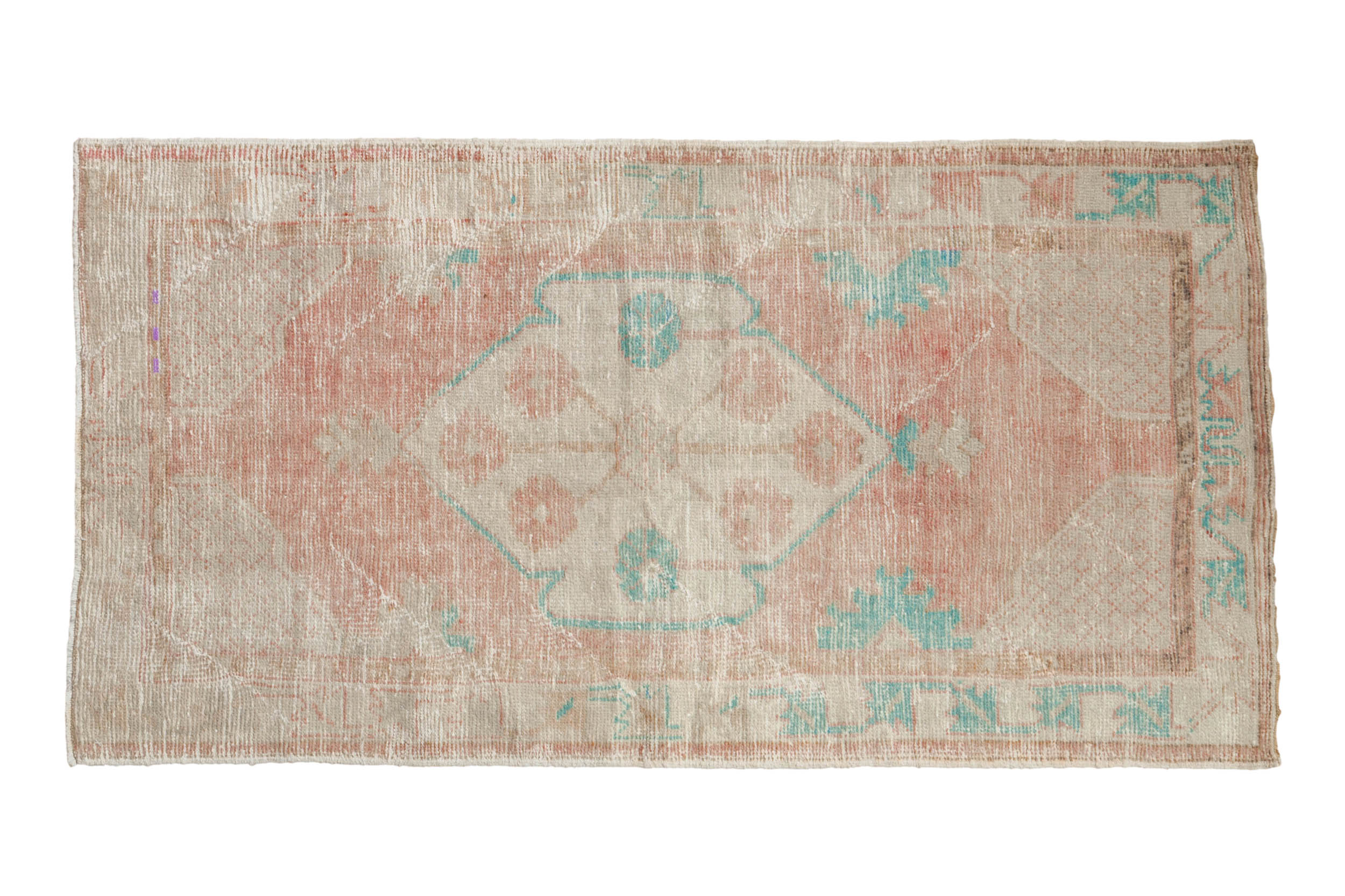 2.5x5 Vintage Distressed Oushak Rug Runner