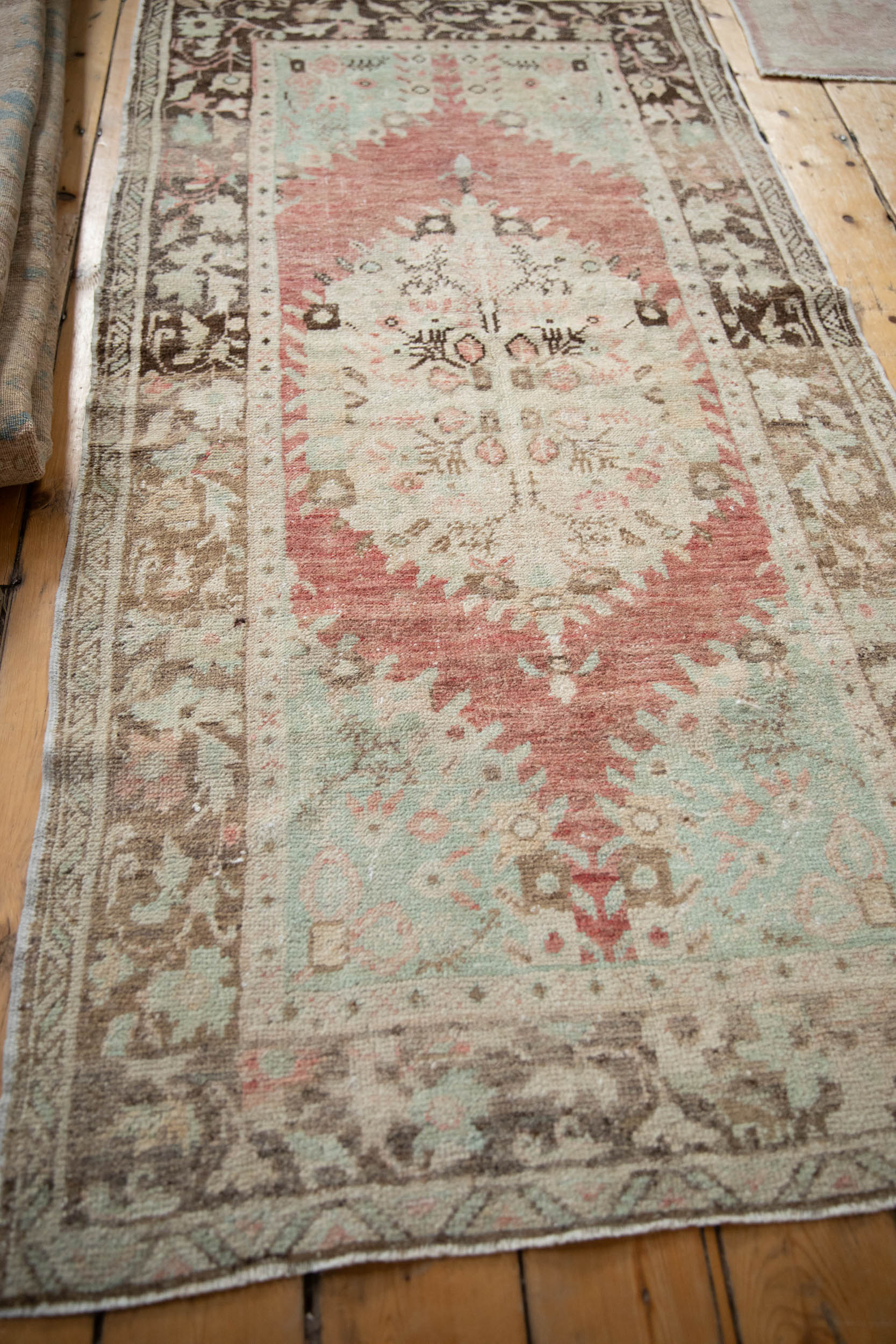 3x6.5 Vintage Distressed Oushak Rug Runner