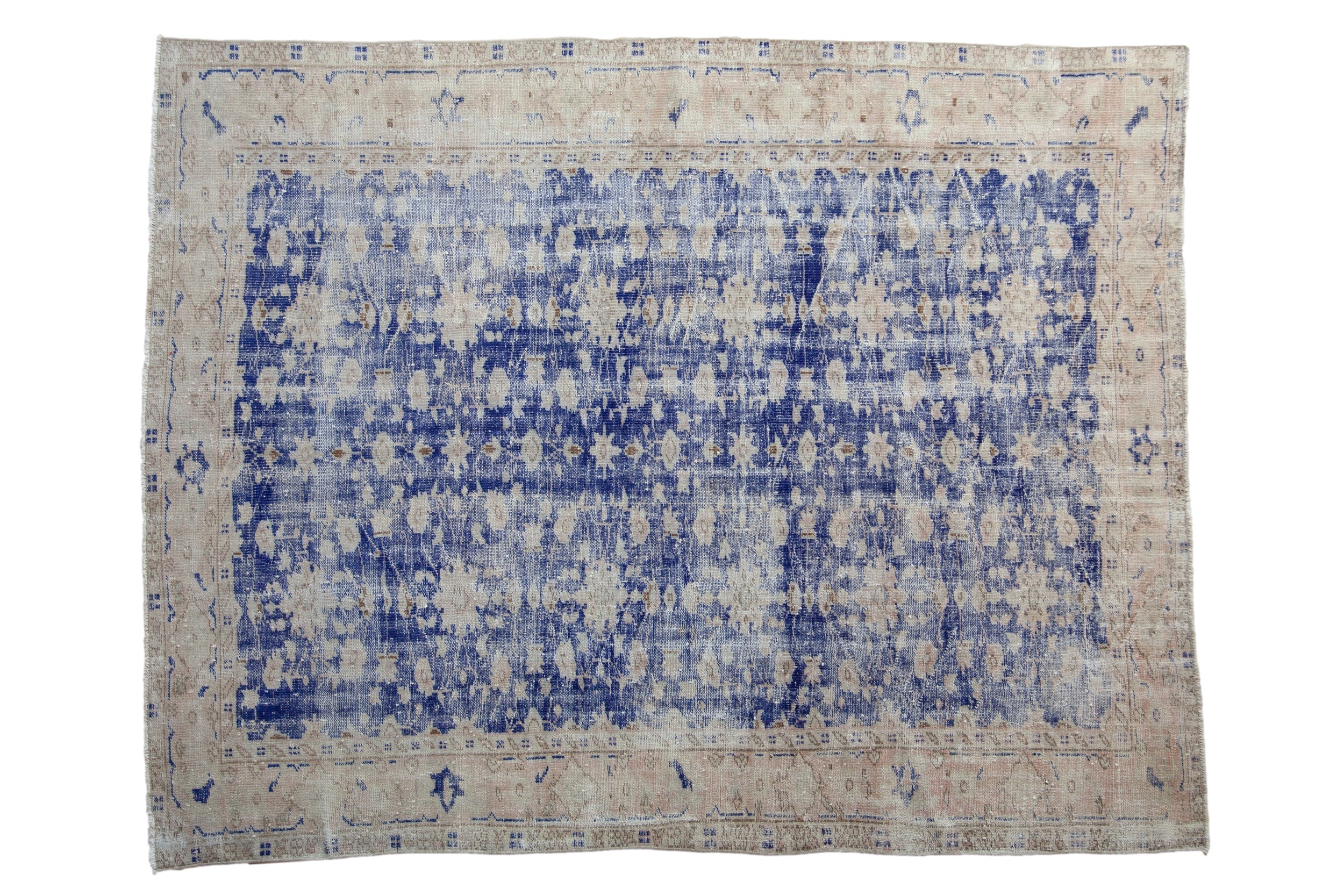 6.5x8.5 Vintage Distressed Oushak Carpet