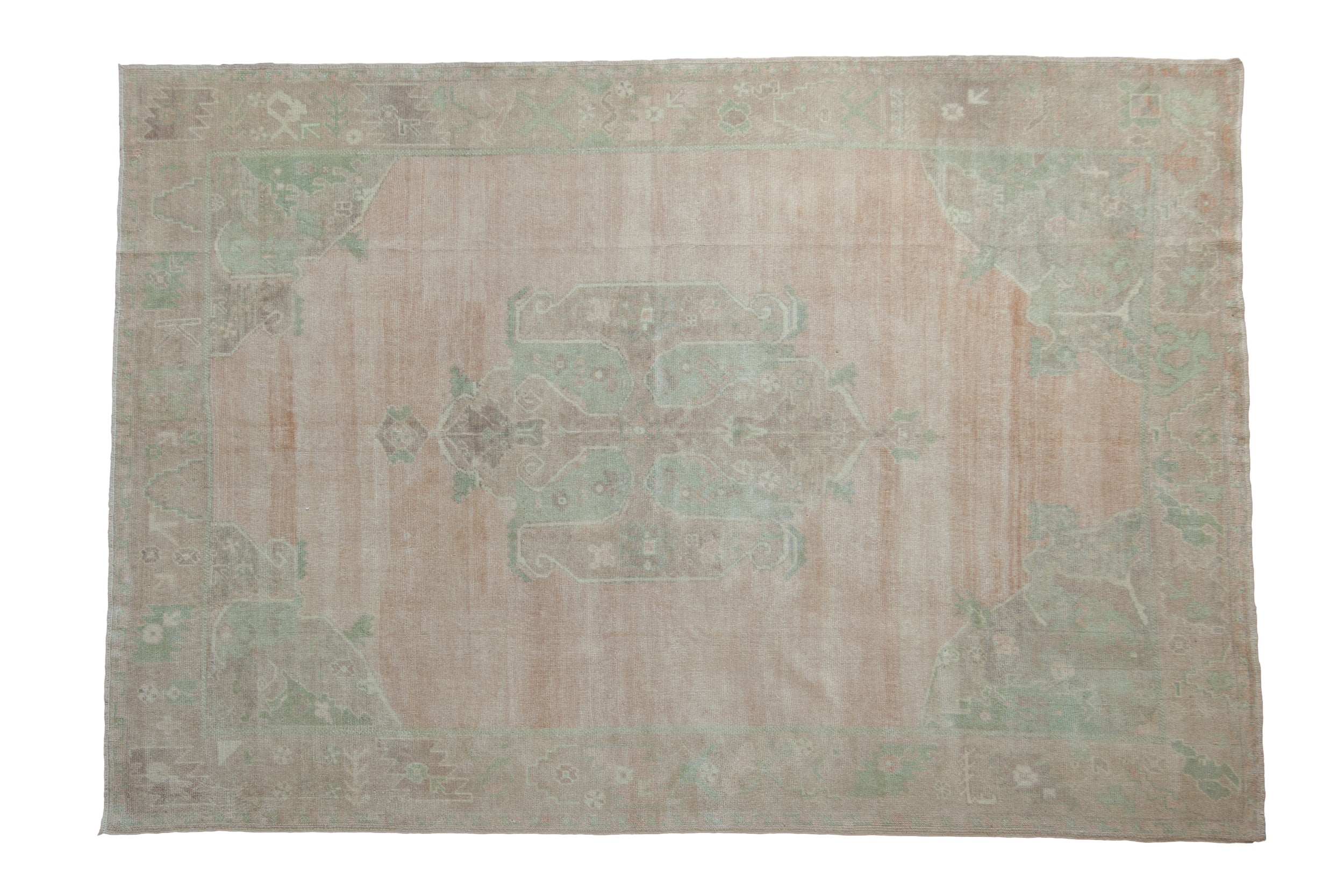 5.5x8.5 Vintage Distressed Oushak Carpet