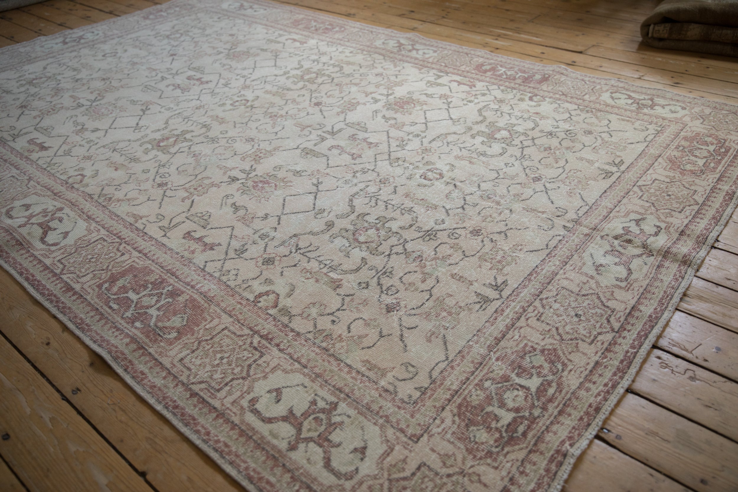 7x10.5 Vintage Distressed Oushak Carpet