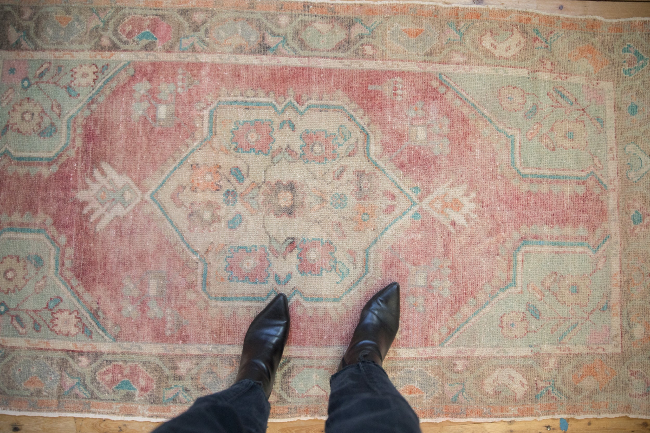 3.5x6.5 Vintage Distressed Oushak Rug