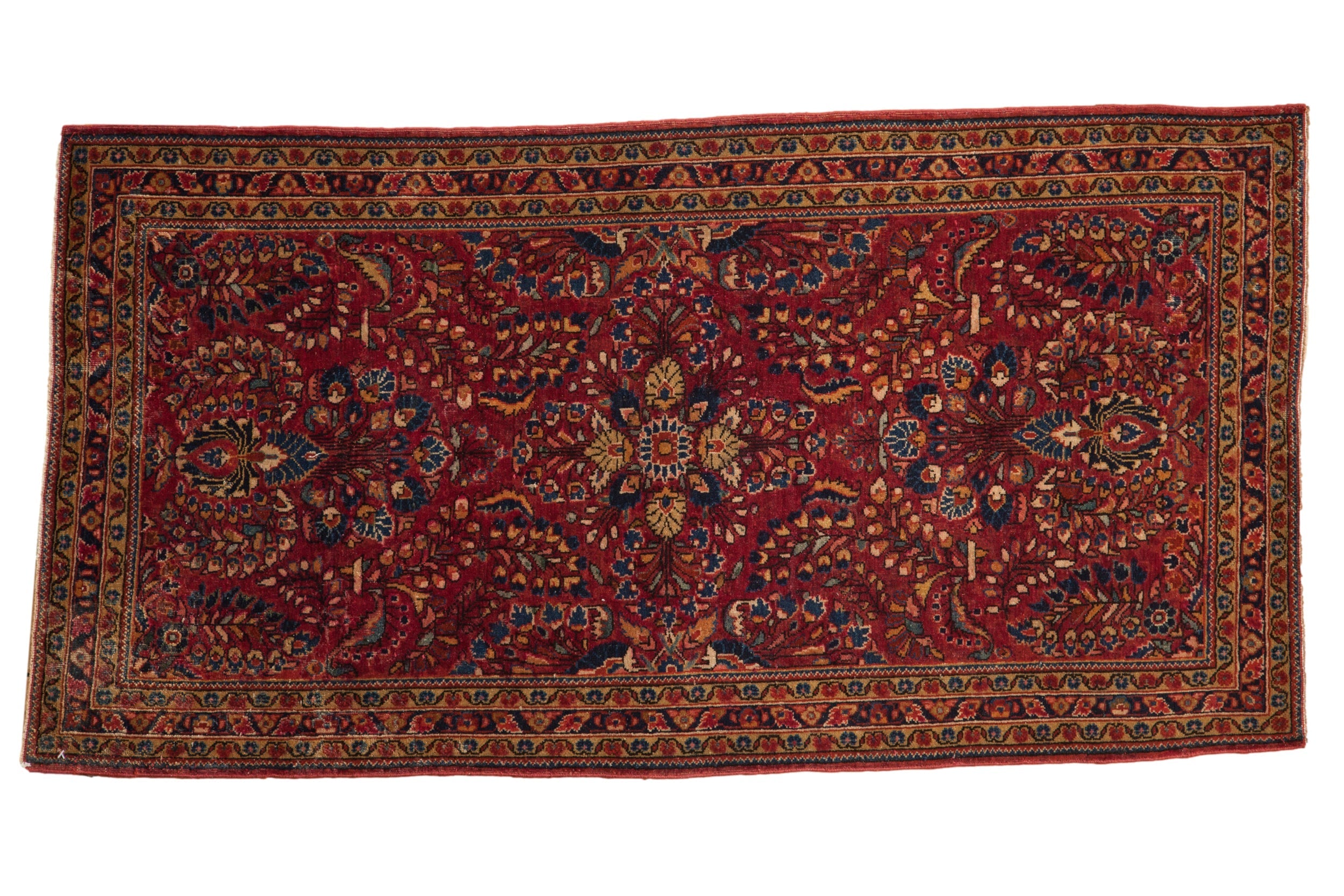 2.5x5 Vintage Sarouk Rug Runner