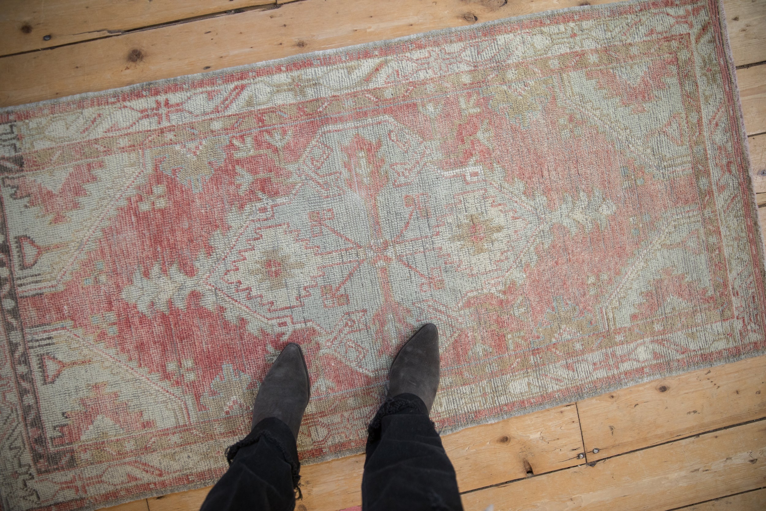 2.5x5 Vintage Distressed Oushak Rug Runner