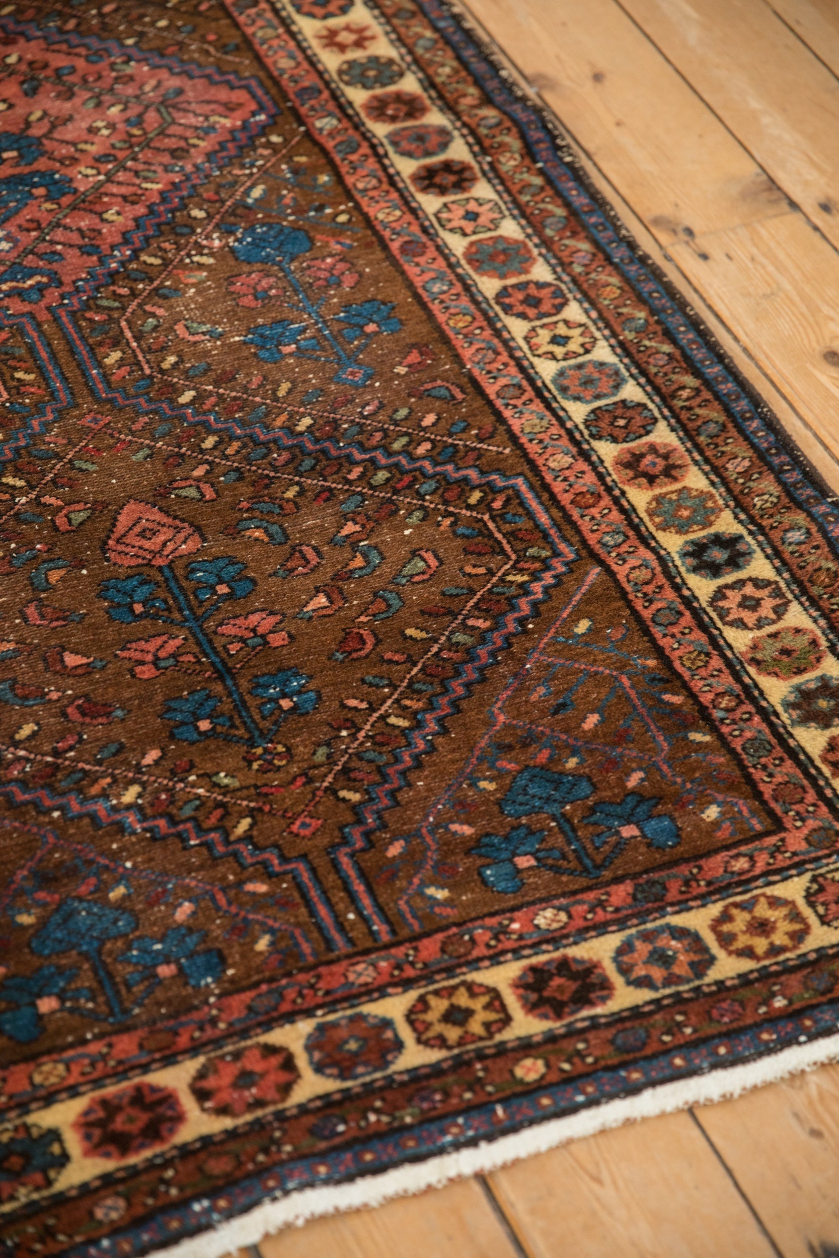 3.5x6.5 Vintage Kurdish Hamadan Rug