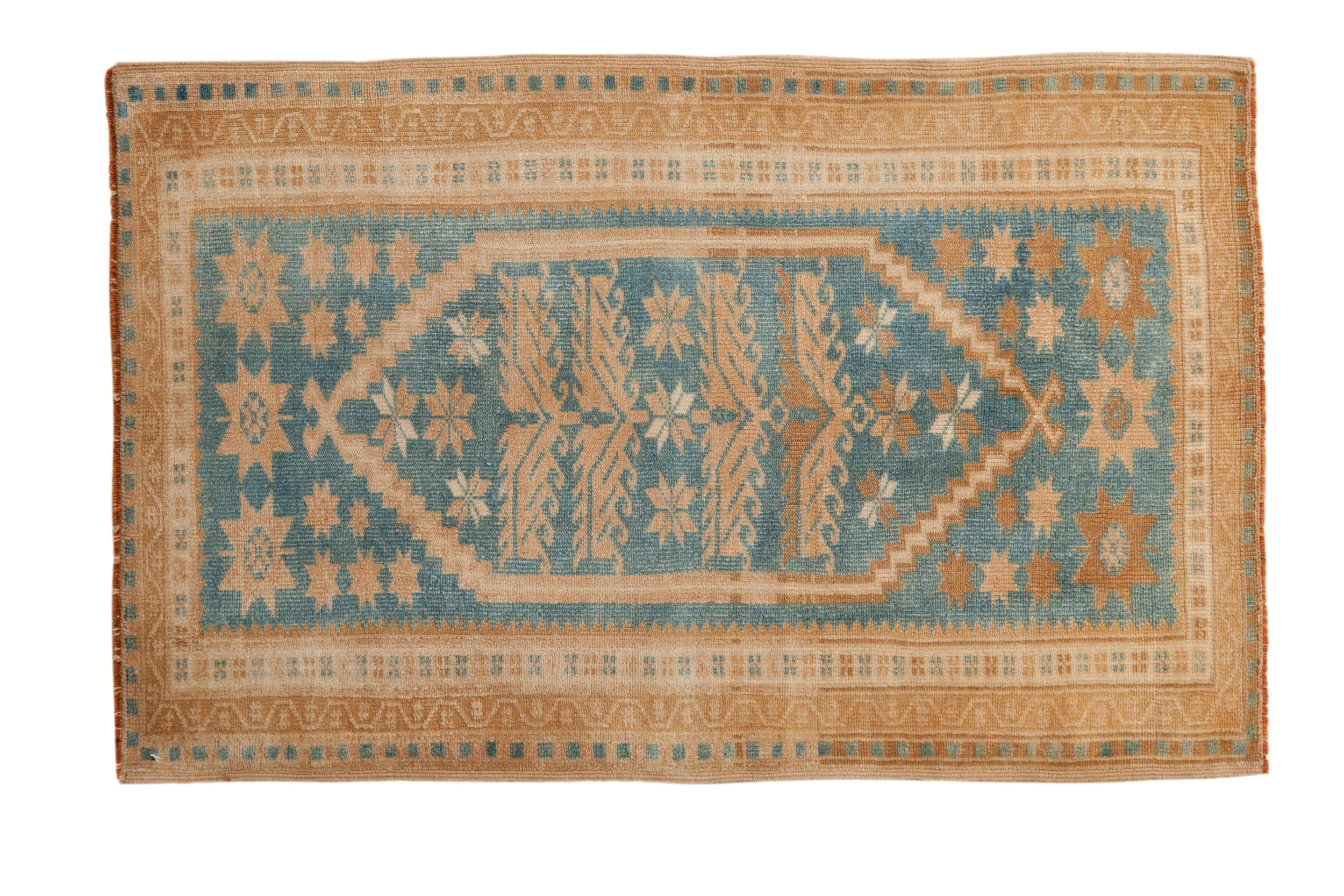2.5x4 Vintage Distressed Oushak Rug