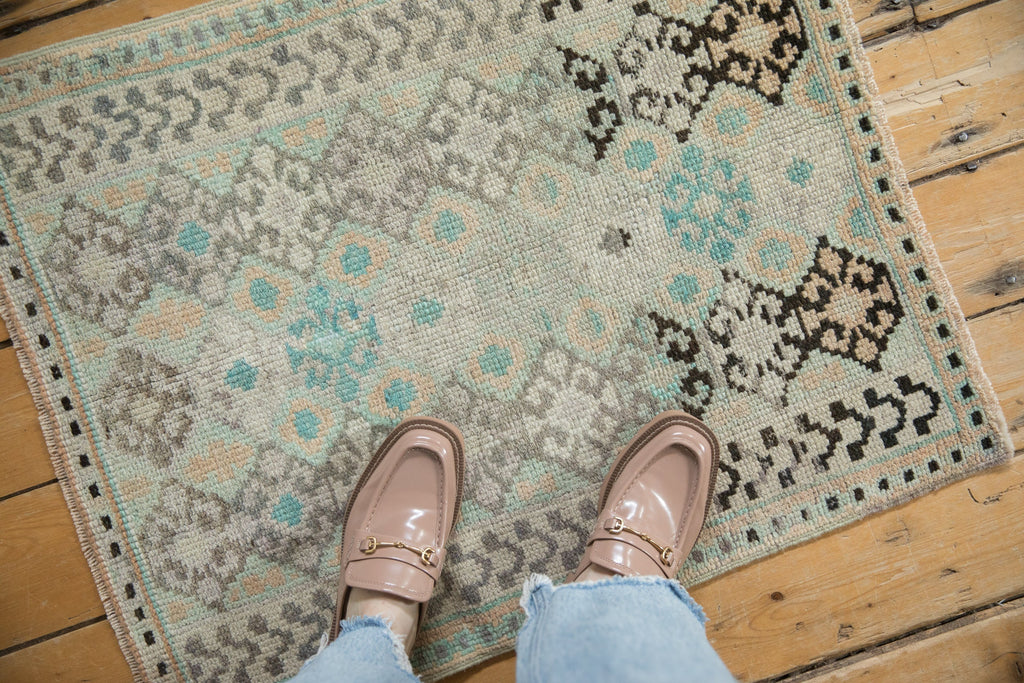 2x3 Vintage Distressed Oushak Rug Mat