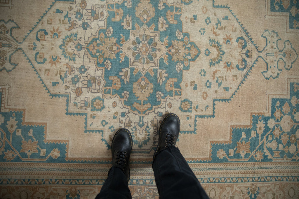 6x9.5 Vintage Distressed Oushak Carpet